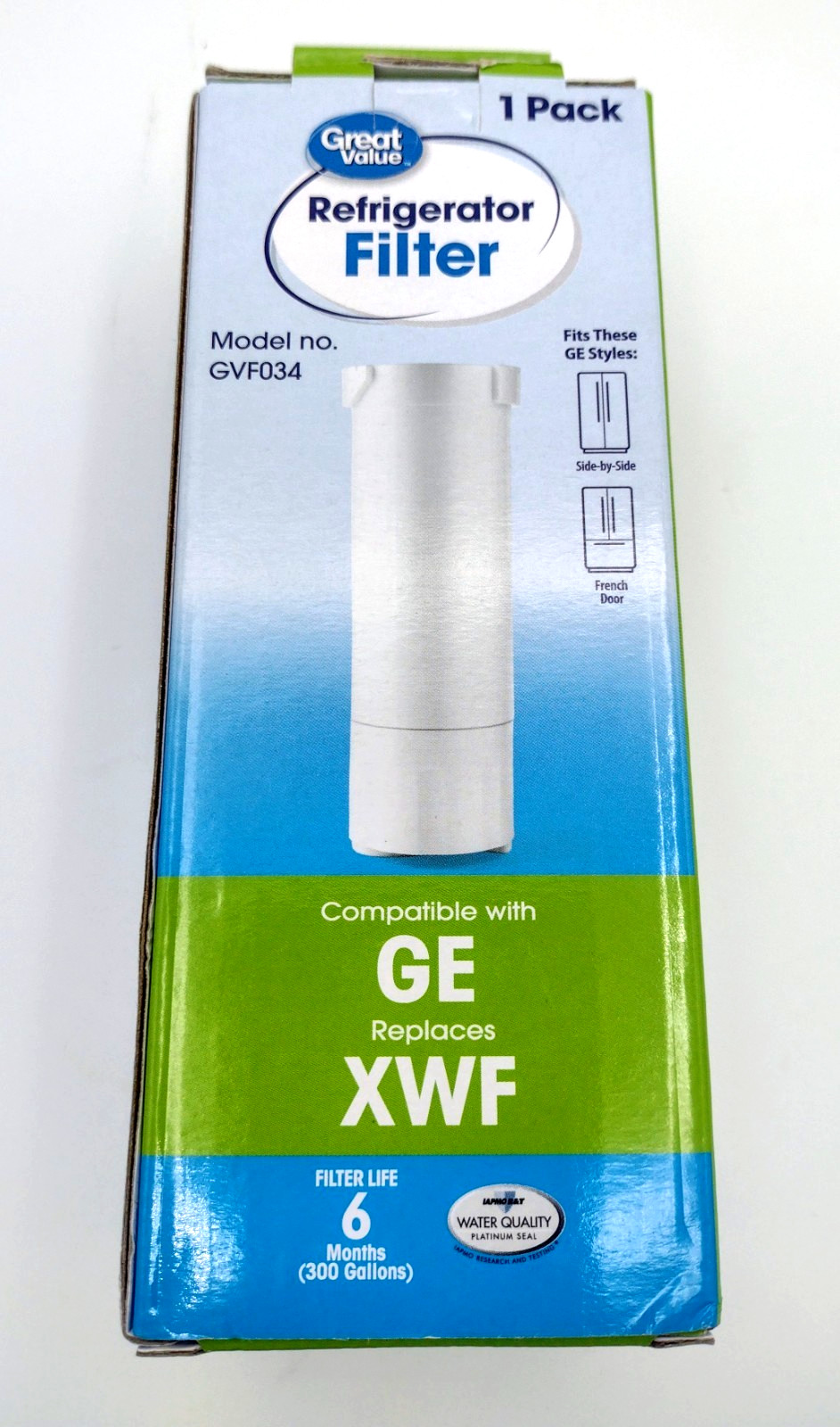 GE Refridgerator Filter XWF Compatible Model GVF034 Last for 6 Months NEW 1 Pack