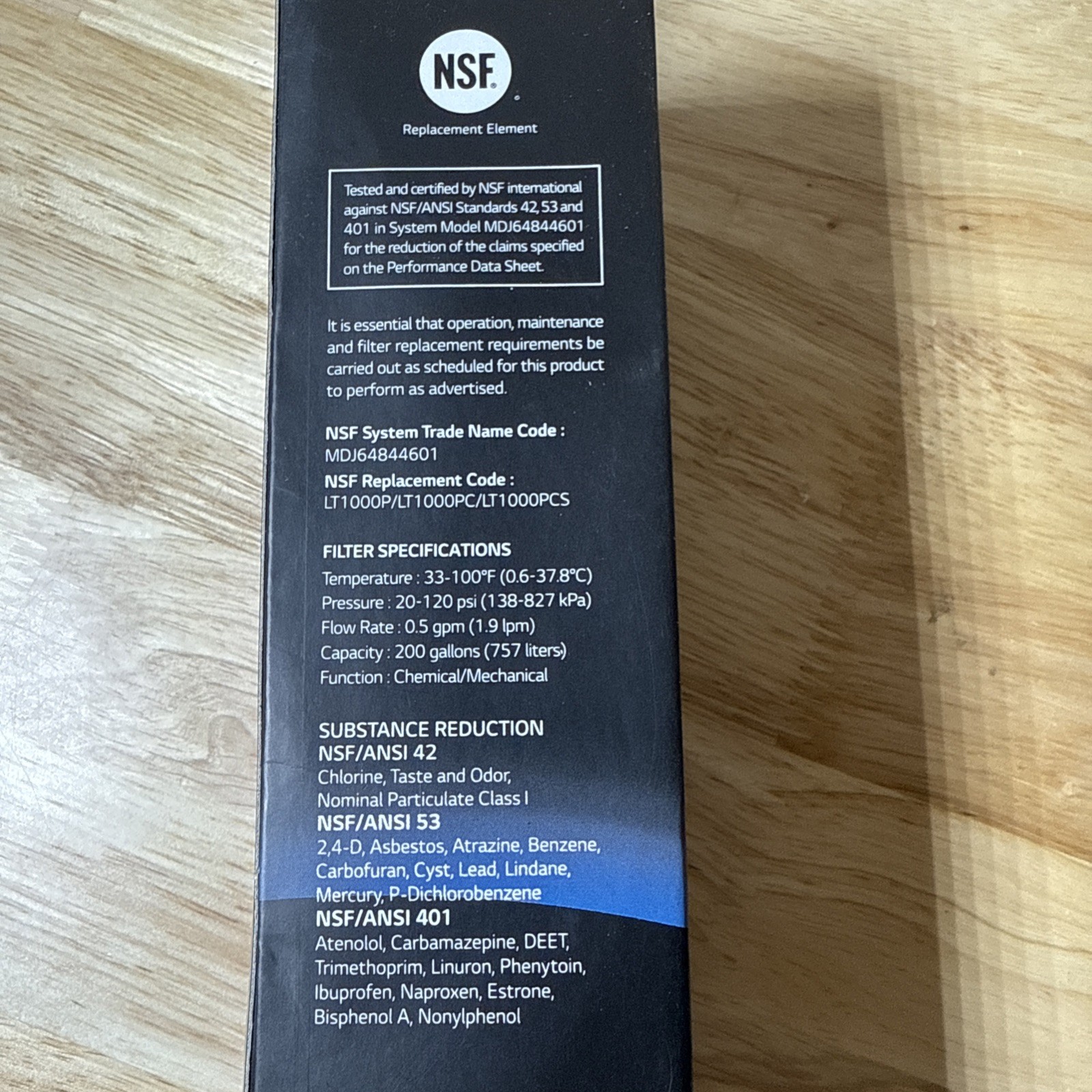 LG Water Filter Replacement Cartridge LT1000P/PC/PCS / 2 PC LOT