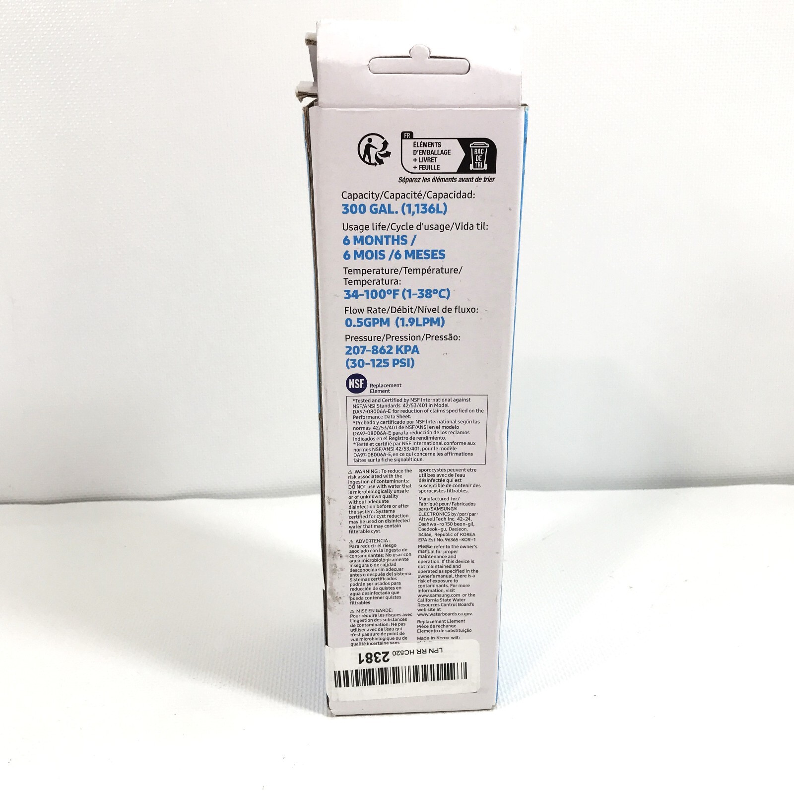 Samsung HAF-CIN/EXP Refrigerator Water Filter – White (DA29-00020B) USA Seller