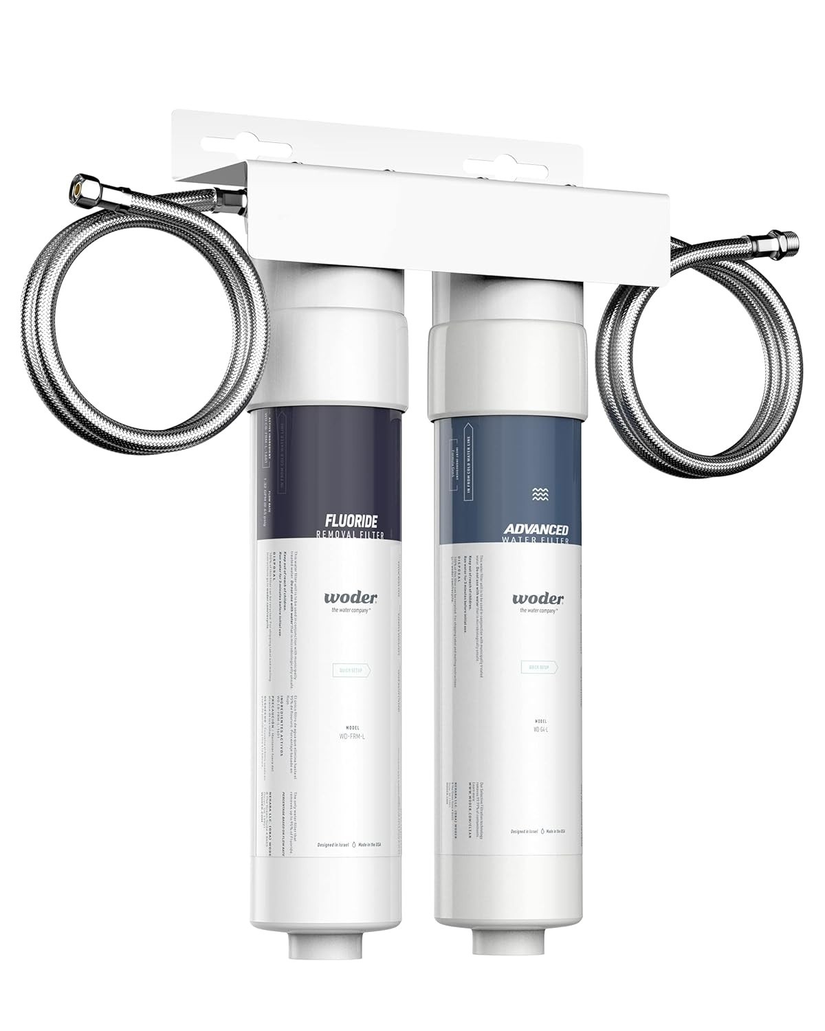 Woder Dual Stage Under Sink Water Filter, Up to 95% Fluoride Removal