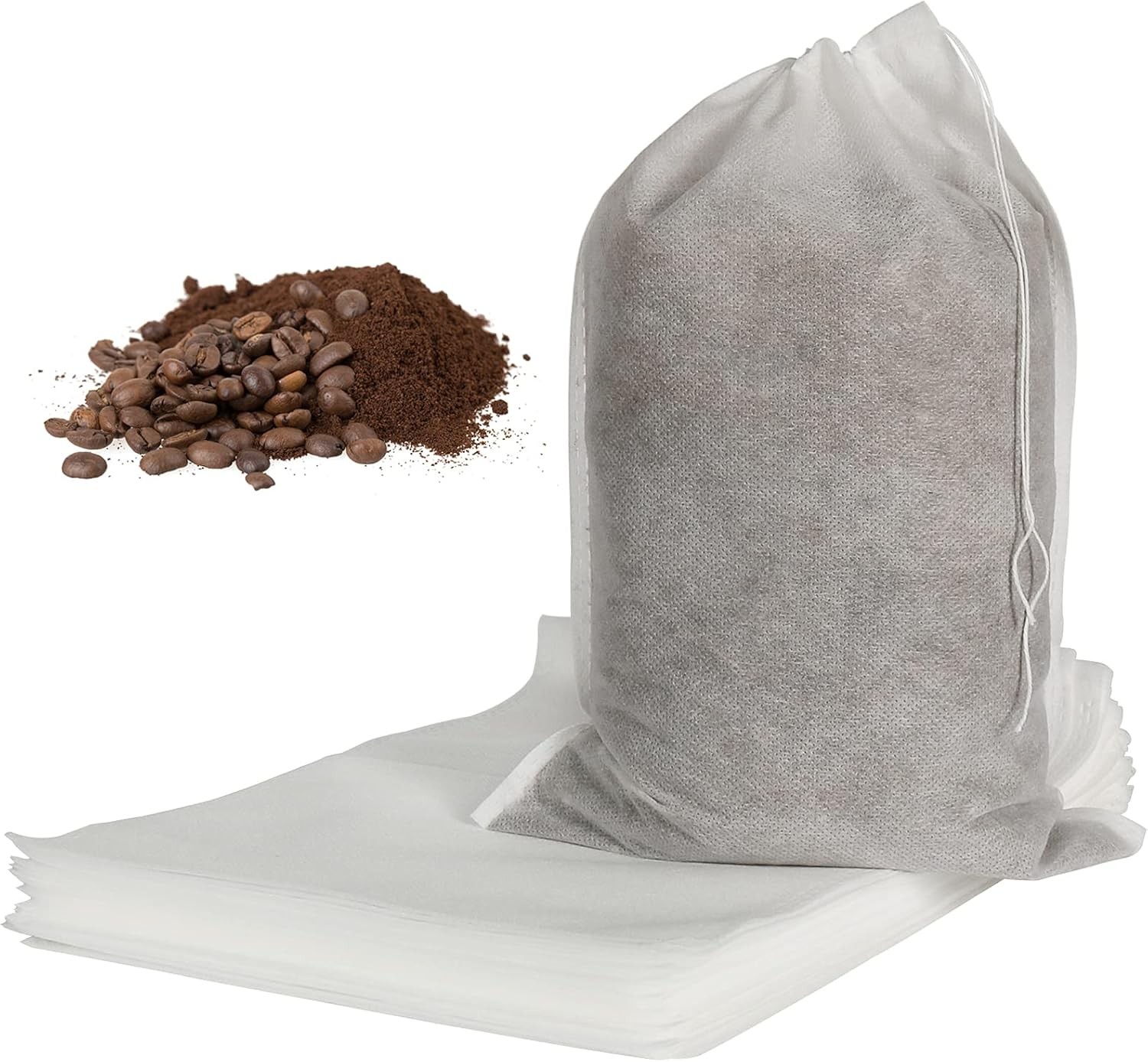 50pcs No Mess Large Cold Brew Bags, 8×12 inch Disposable Coffee