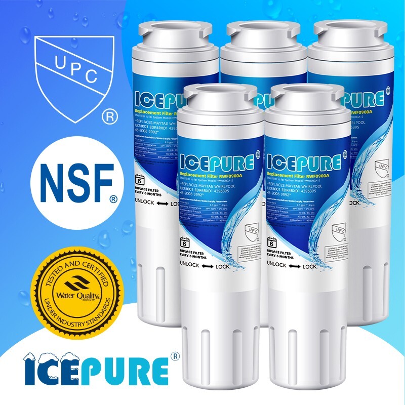 Fit For HDX FMM-2 GF-8001 EBL7770 PG-8001 PL-400 Water Filter 5 Pack Icepure