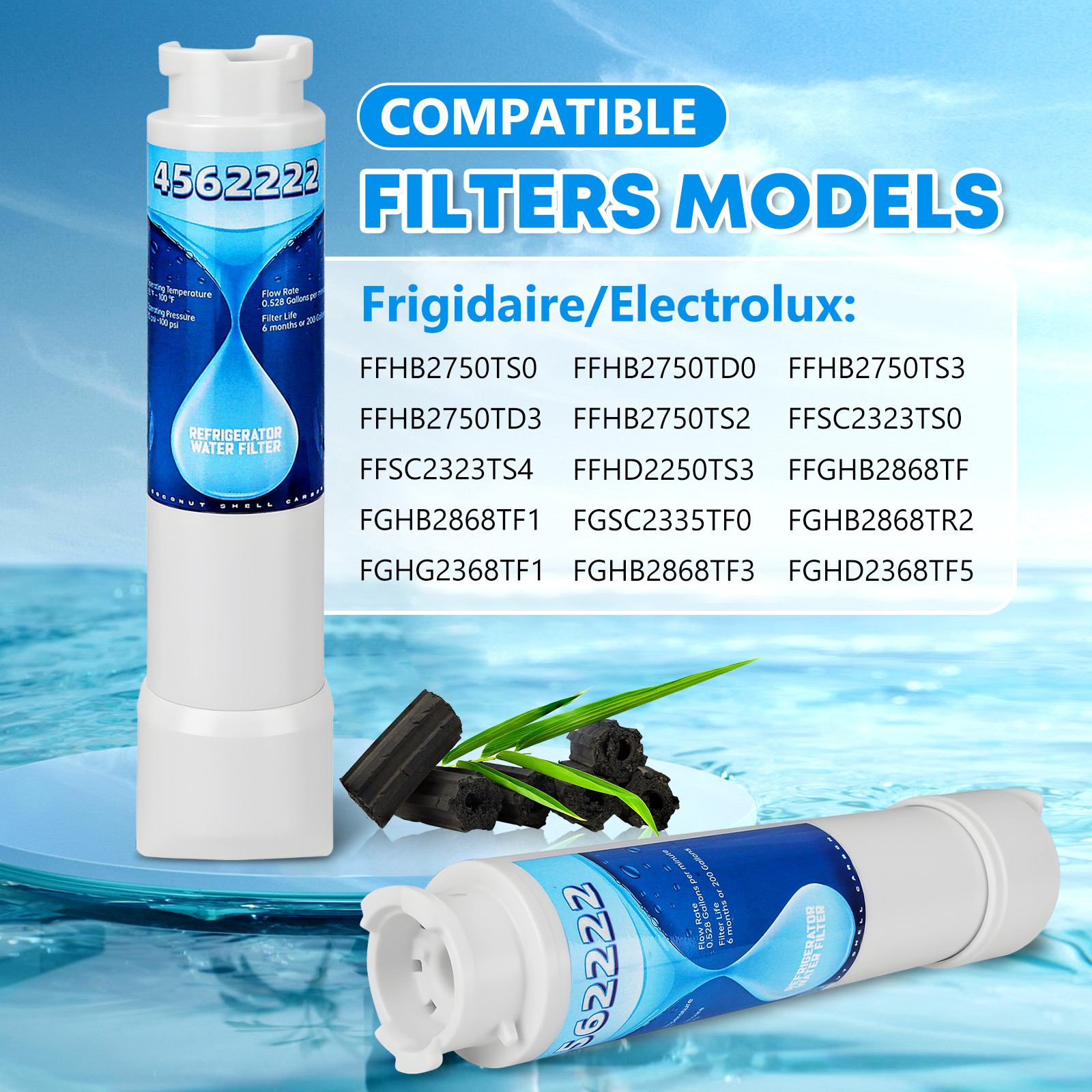 4 PACK NEW Frigidaire EPTWFU01 Pure Source Ultra II Refrigerator Water Filter