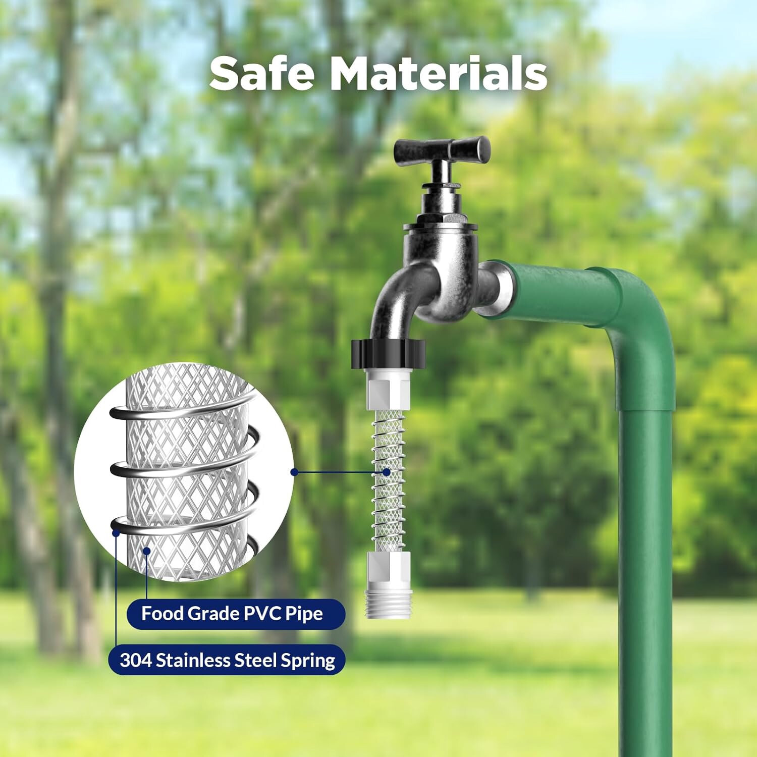 Camper RV Water Filter with Hose Protector, Inline Water Filter Reduces Chlorine