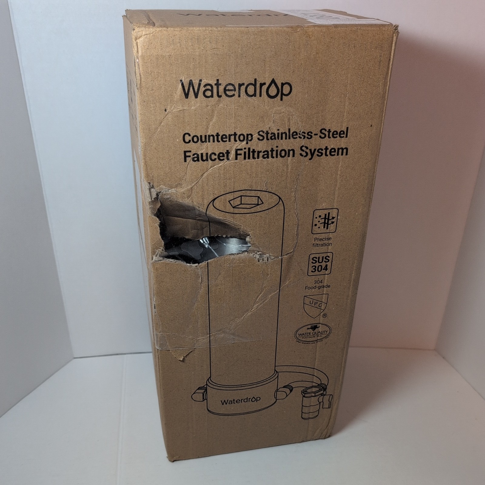 Waterdrop CTF-02 Countertop Water Filter System for Sink Faucet NSF/ANSI 42 NEW