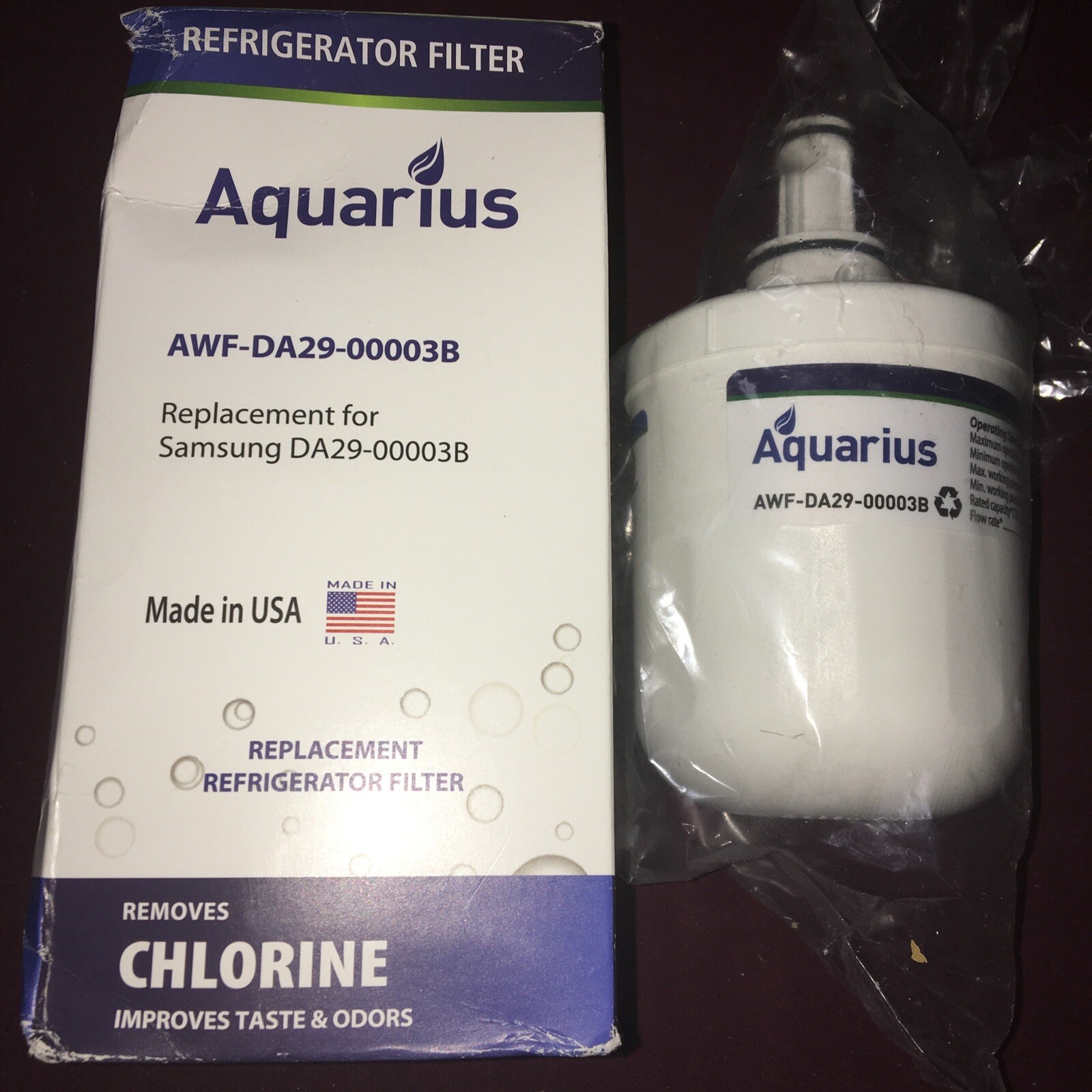 1 NEW Aquarius AWF-DA29-00003B Replacement Filter For Samsung DA29-00003B