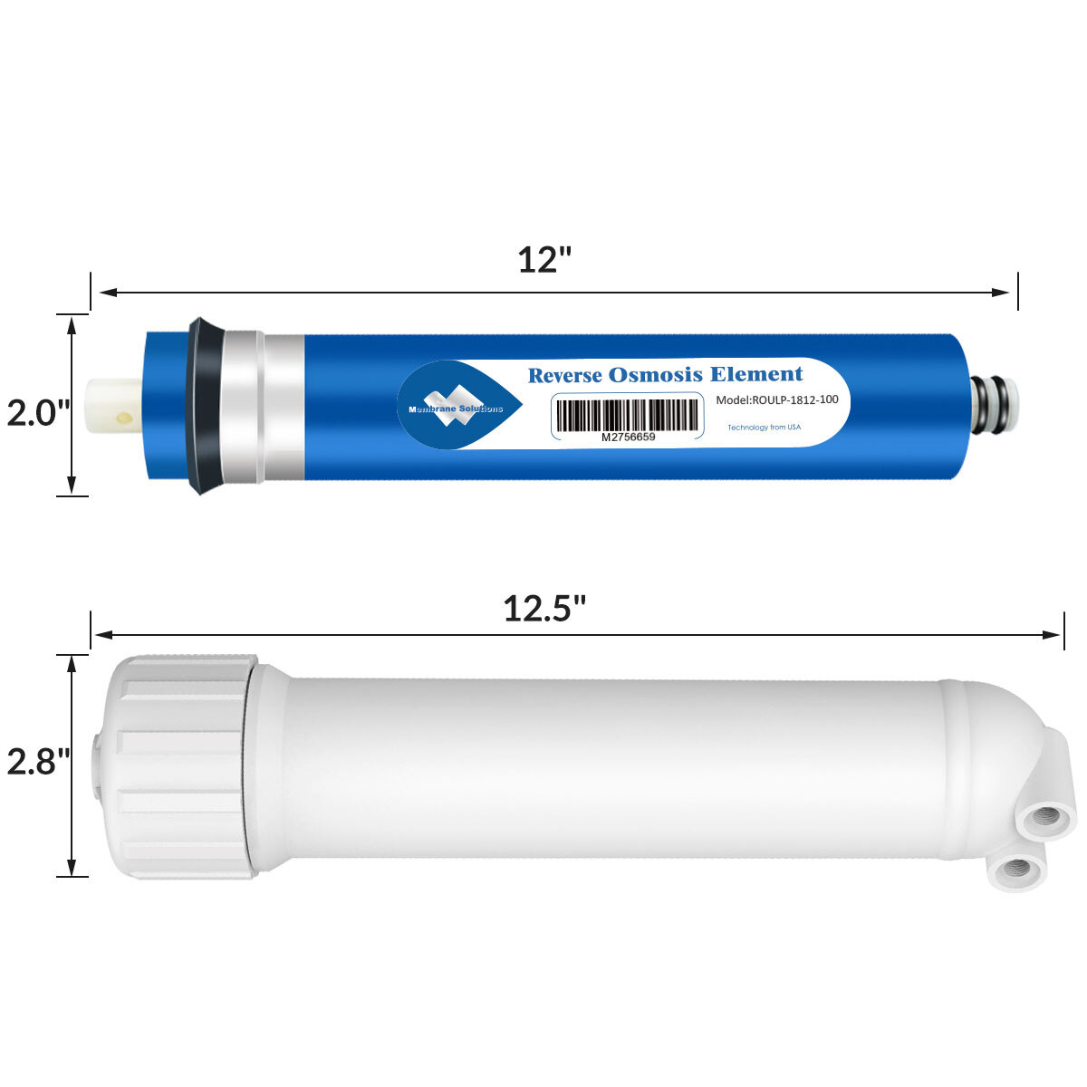 36/50/75/100/150 GPD RO Membrane Under Sink Reverse Osmosis System Water Filter