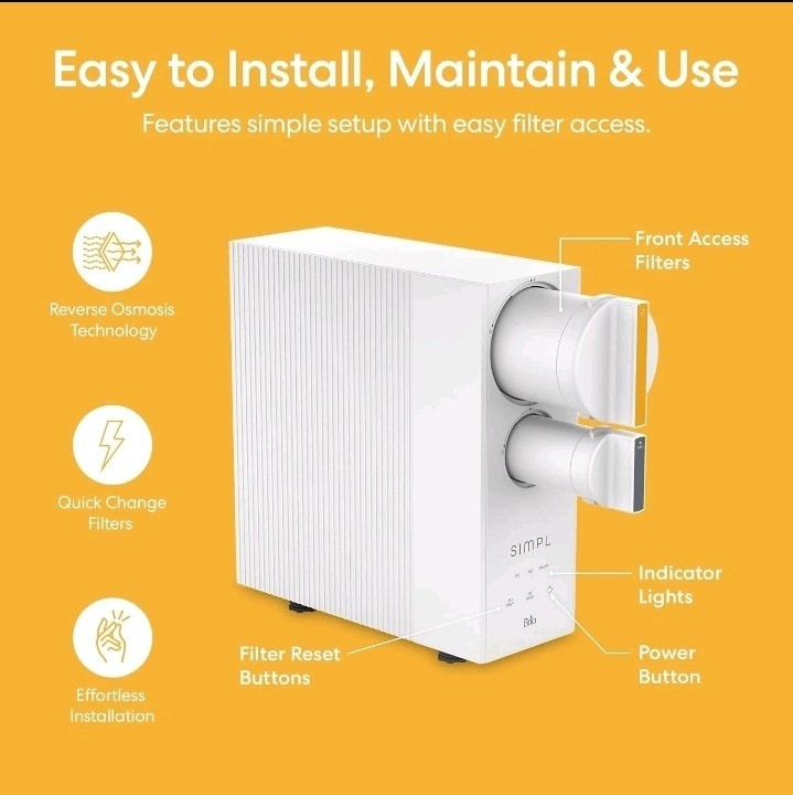 Brio SIMPL Reverse Osmosis Tankless Water Filter System 4-Stage | 600GPD No Filt