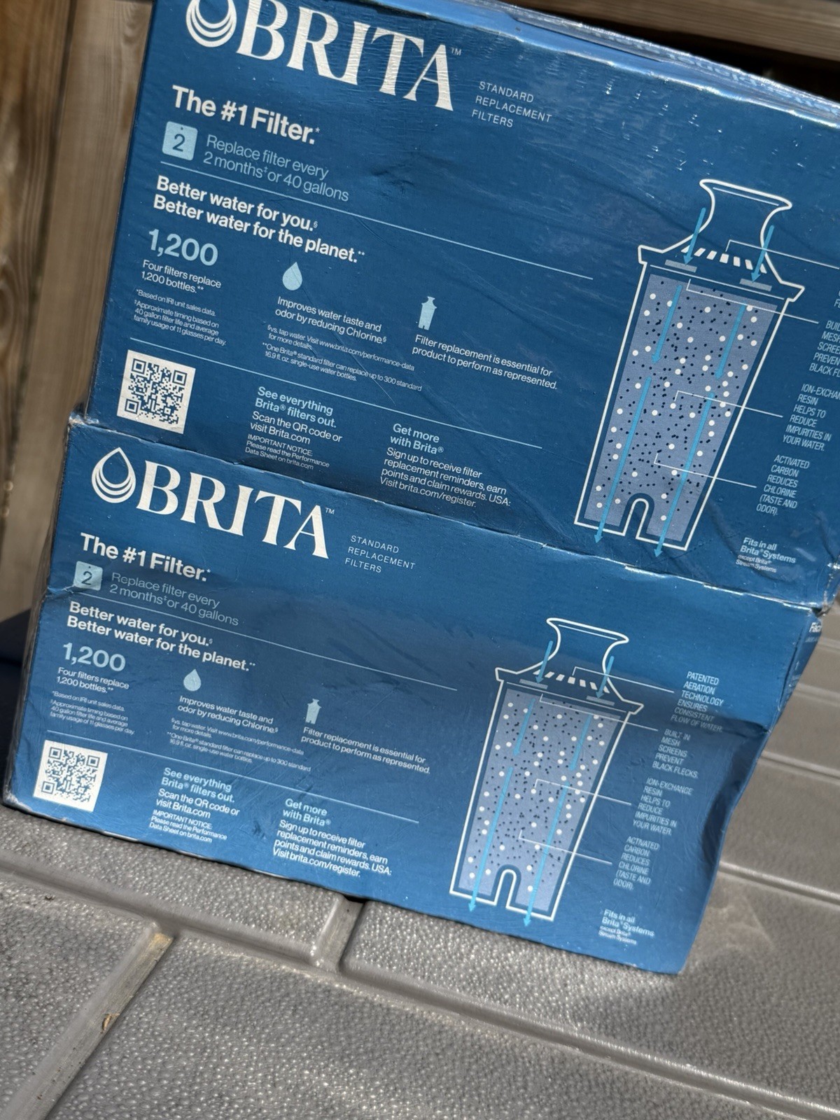Brita Standard Replacement Filters for Pitchers and Dispensers, 2 New 4 packs