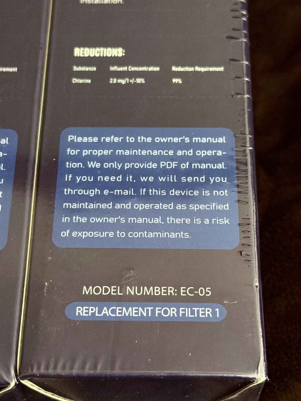 New 2 Packs ECLEY EC-05 Refrigerator Water Filter Replacement UNOPENED