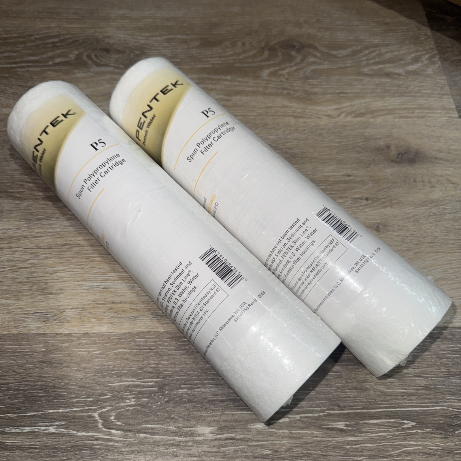 10 x 2.5 Inch 5 Micron Spun Wound Polypropylene Sediment Water Filter 2 Pack
