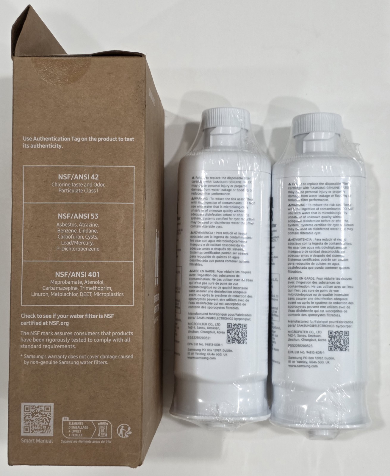 Samsung Genuine HAF-QIN Refrigerator Water Filter DA97-17376B HAF-QIN/EXP 2 Pack