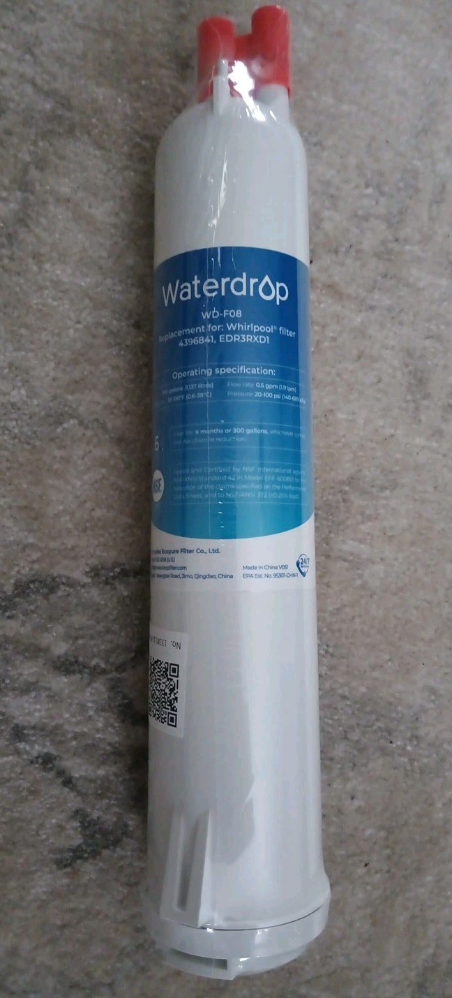 Waterdrop WD-F08 eplacement Refrigerator Water Filter For WP Sealed Unopened