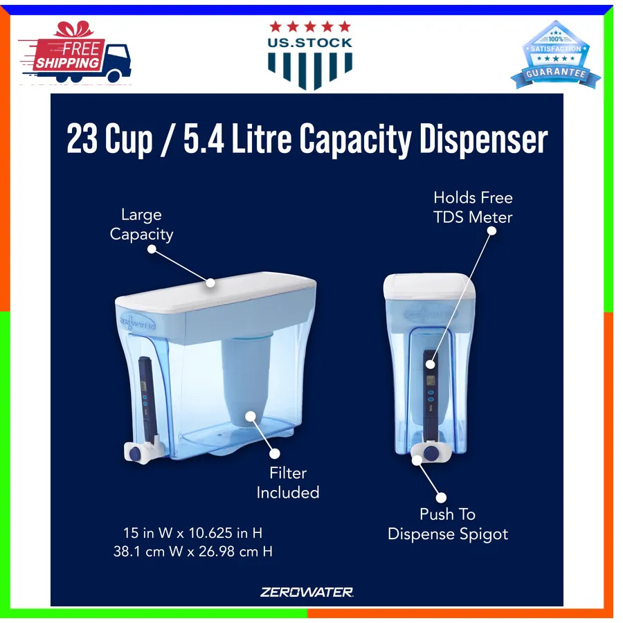 ZeroWater 23 Cup 5-Stage Water Filter Dispenser