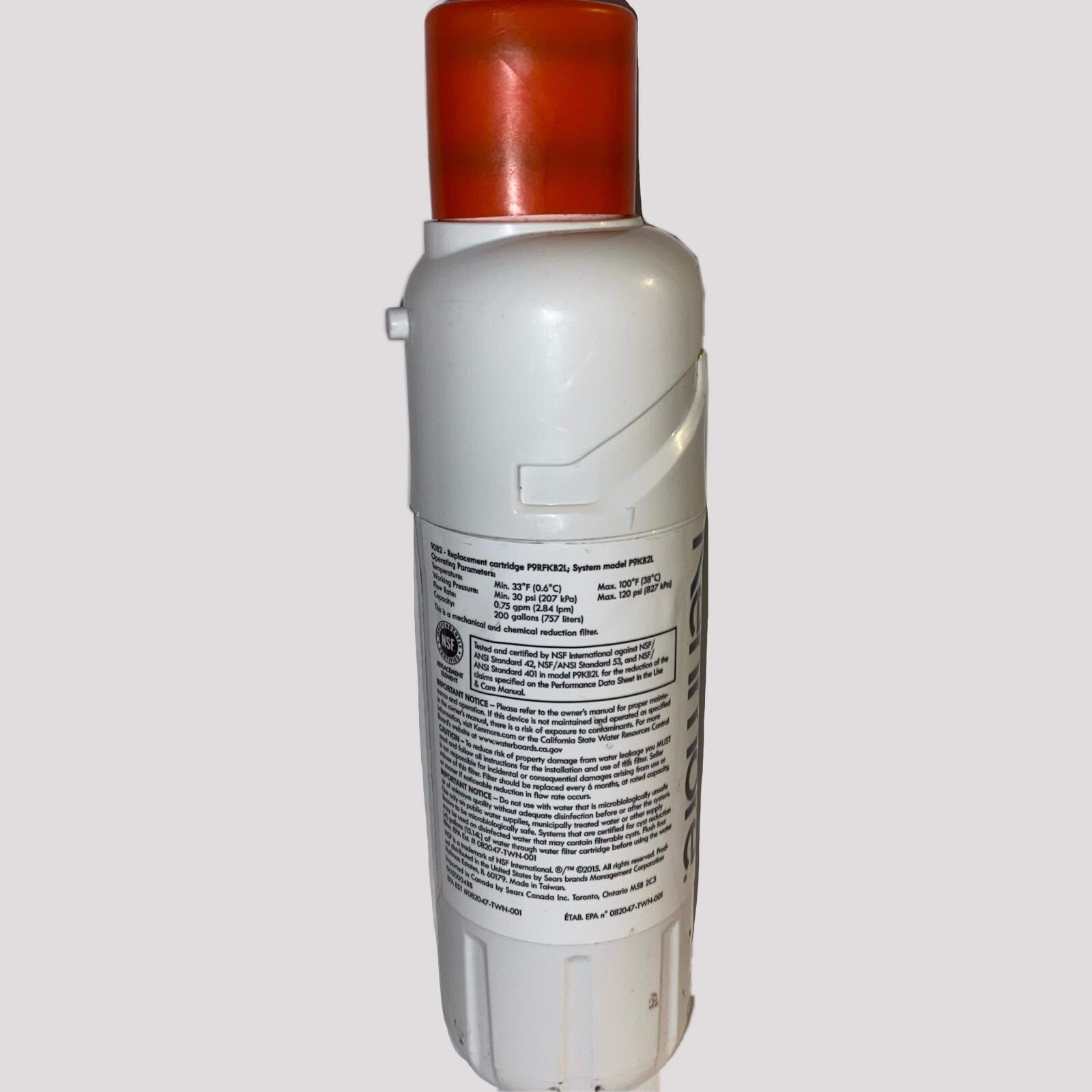 Kenmore Replacement Refrigerator Water Filter Genuine OEM 469082 46-9082