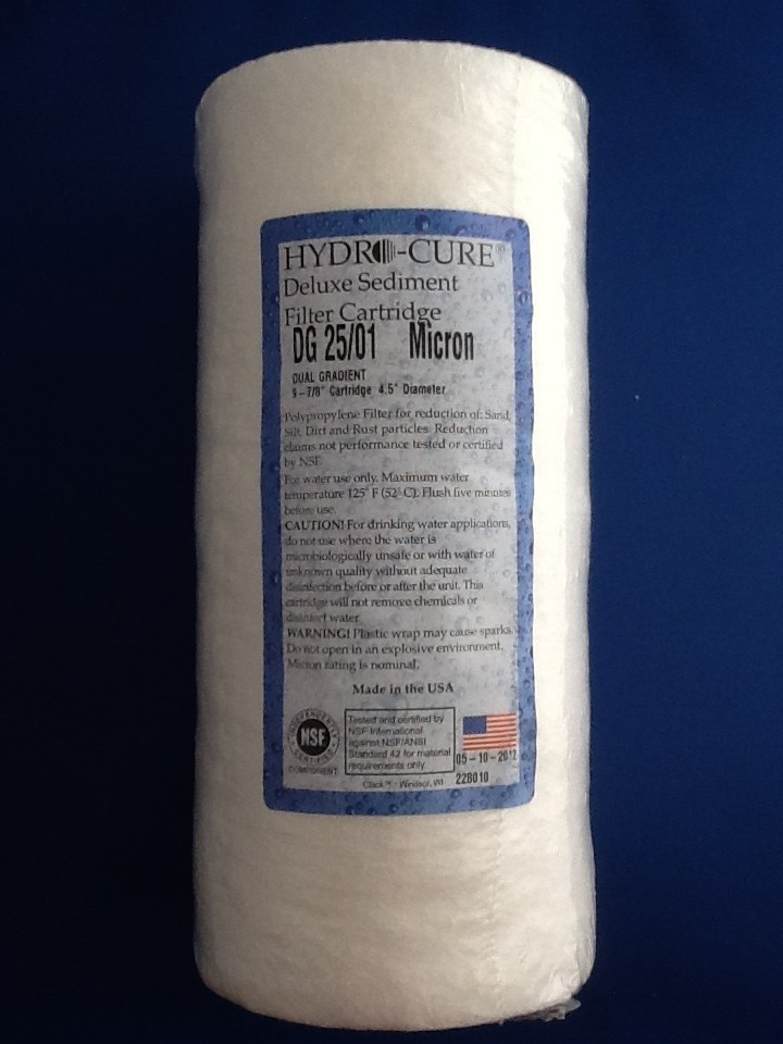 HYDRO CURE DELUXE DG 25/01 BIG BLUE 10″x4.5″ SEDIMENT FILTER – CASE OF 8