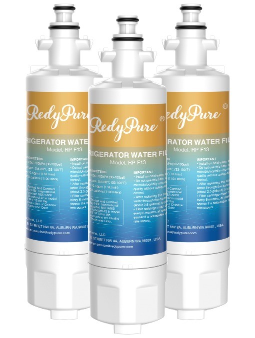 3 Pack Redypure Refrigerator Water Filter Replacement For LG LT700P, ADQ36006101