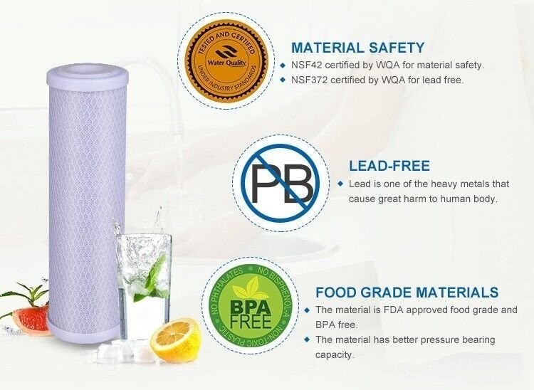 10×2.5 Inch 0.5 Micron Pentek CBC-10 Comparable Carbon Block Water Filter