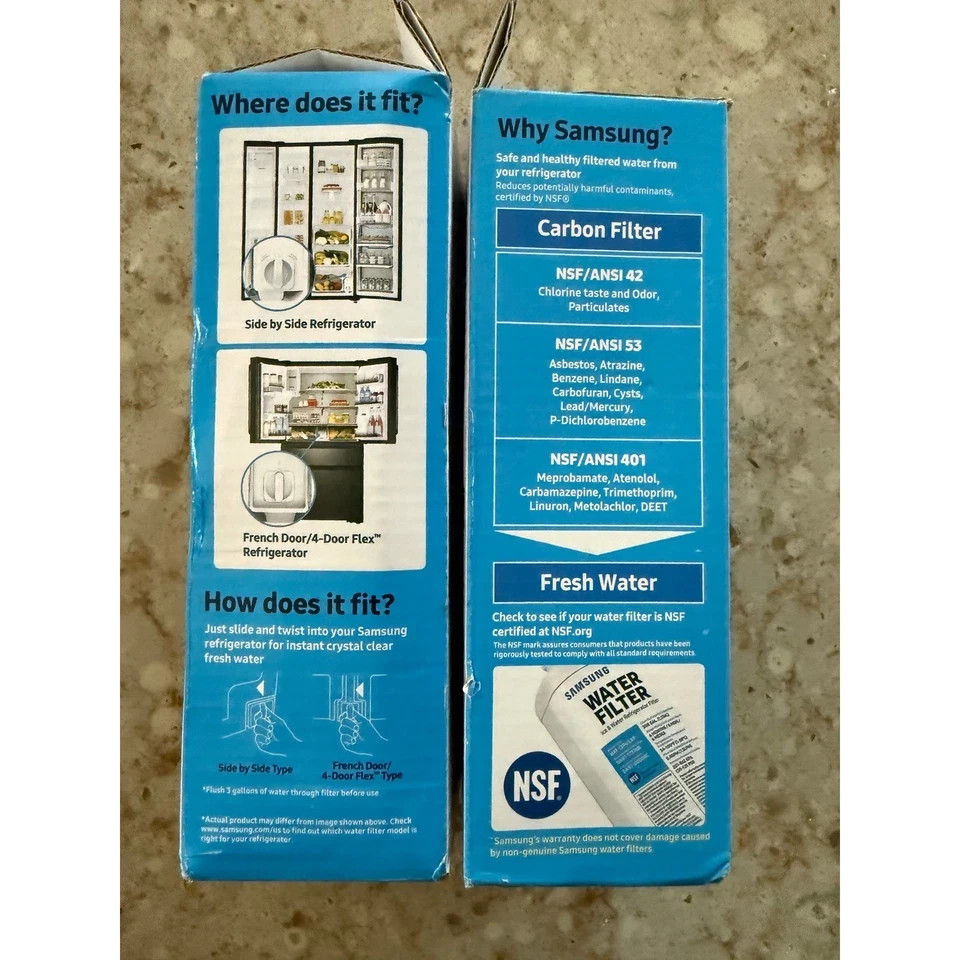 Samsung Refrigerator Water Filter HAF-QIN/EXP DA97-17376B Lot of 2 Genuine