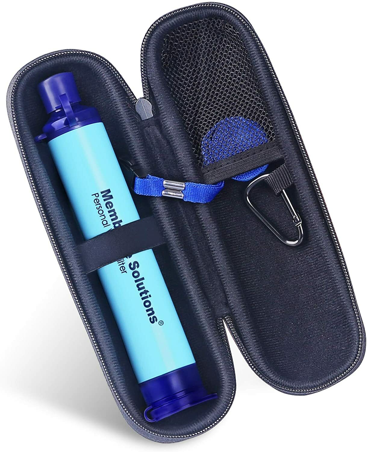 2Pcs Hard Travel Carry Case Cover Compatible with Water Filter Straw 7.8*2.6inch