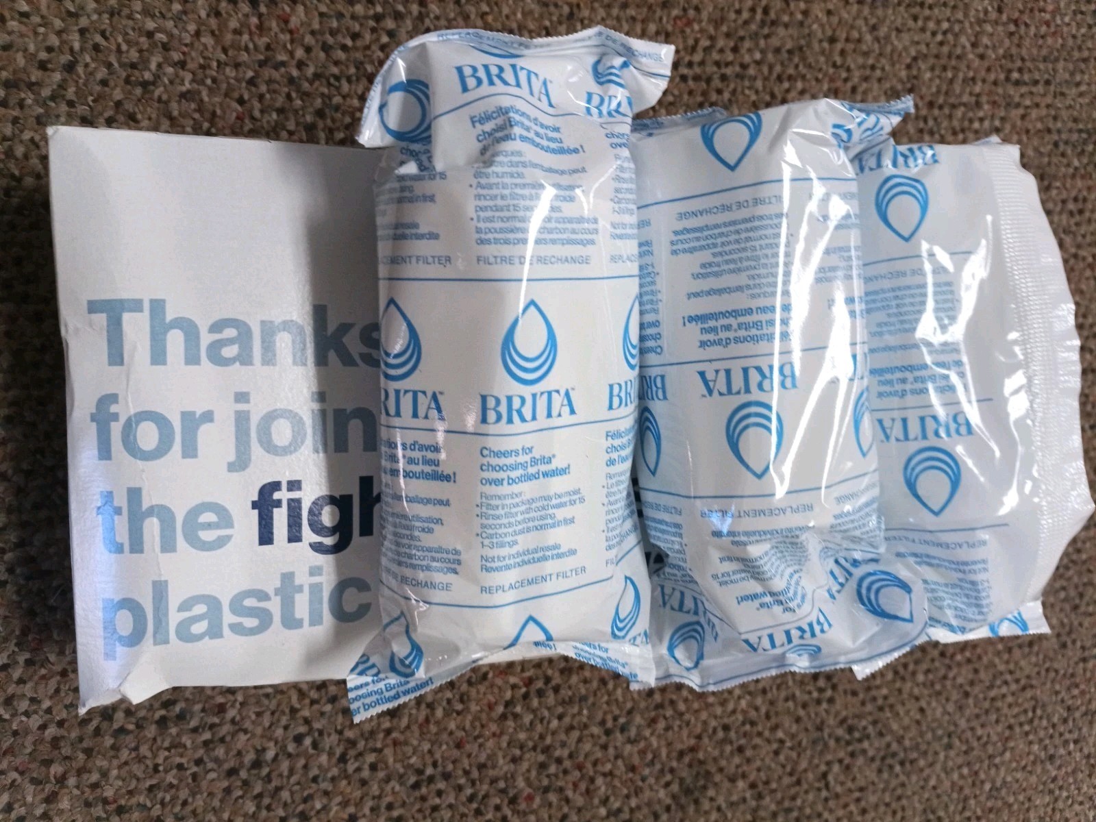 Genuine Brita Standard Replacement Water Filters 8 Pack Pitcher Open Box