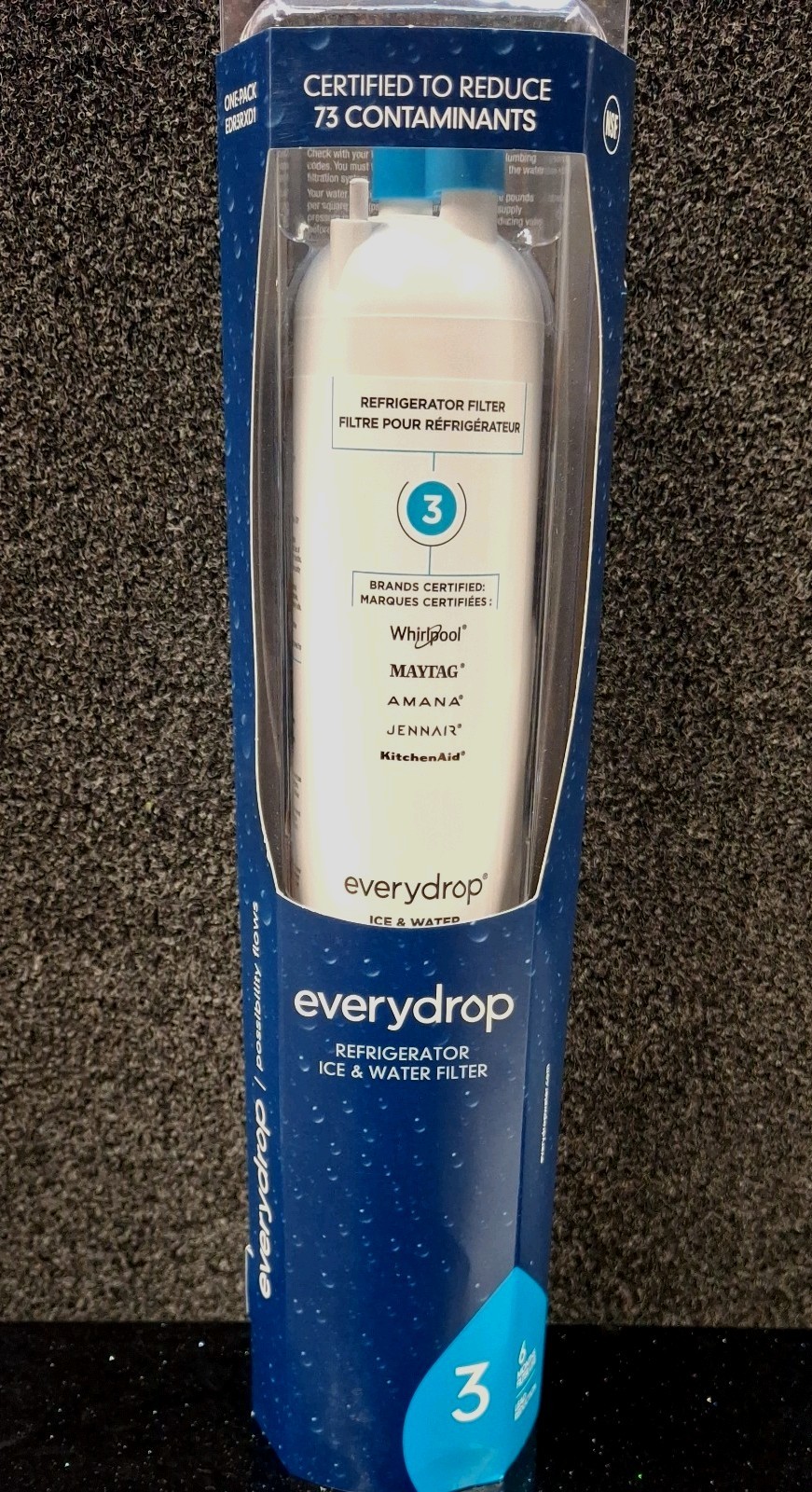 Everydrop Replacement ICE & WATER Refrigerator Filter #3 New Sealed