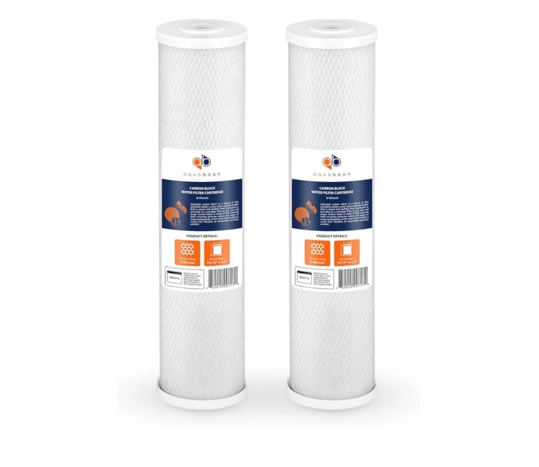 Aquaboon 4 5 x 20 inch Carbon Filter Cartridge 5 Micron Coconut Shell CTO