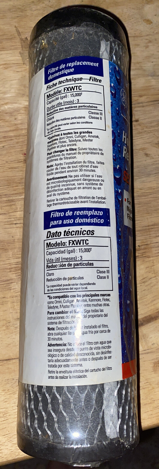 GE SmartWater FXWTC 5 Micron Standard 10 x 2.5 Inch Sediment Filter (1 Each)
