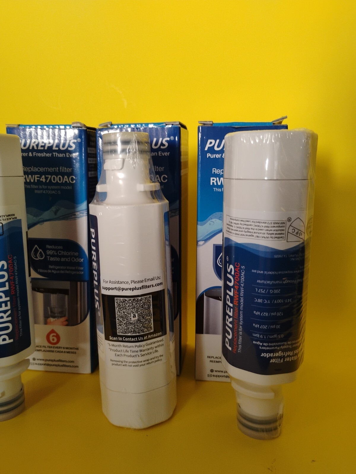 PurePlus RWF4700AC Water Filter 3 Pack of New Filters