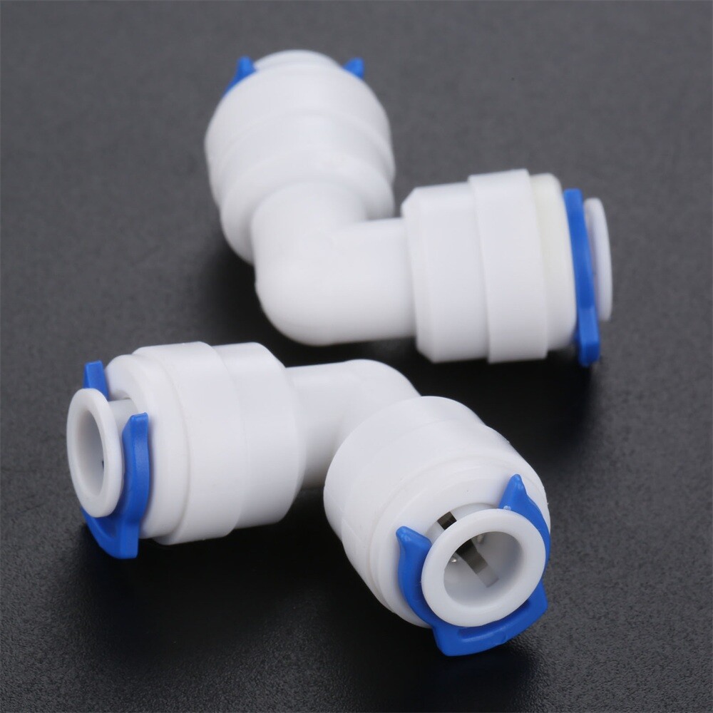 2PCS Plastic Elbow Fitting Connector Connection Water Purifier Filters/RO System
