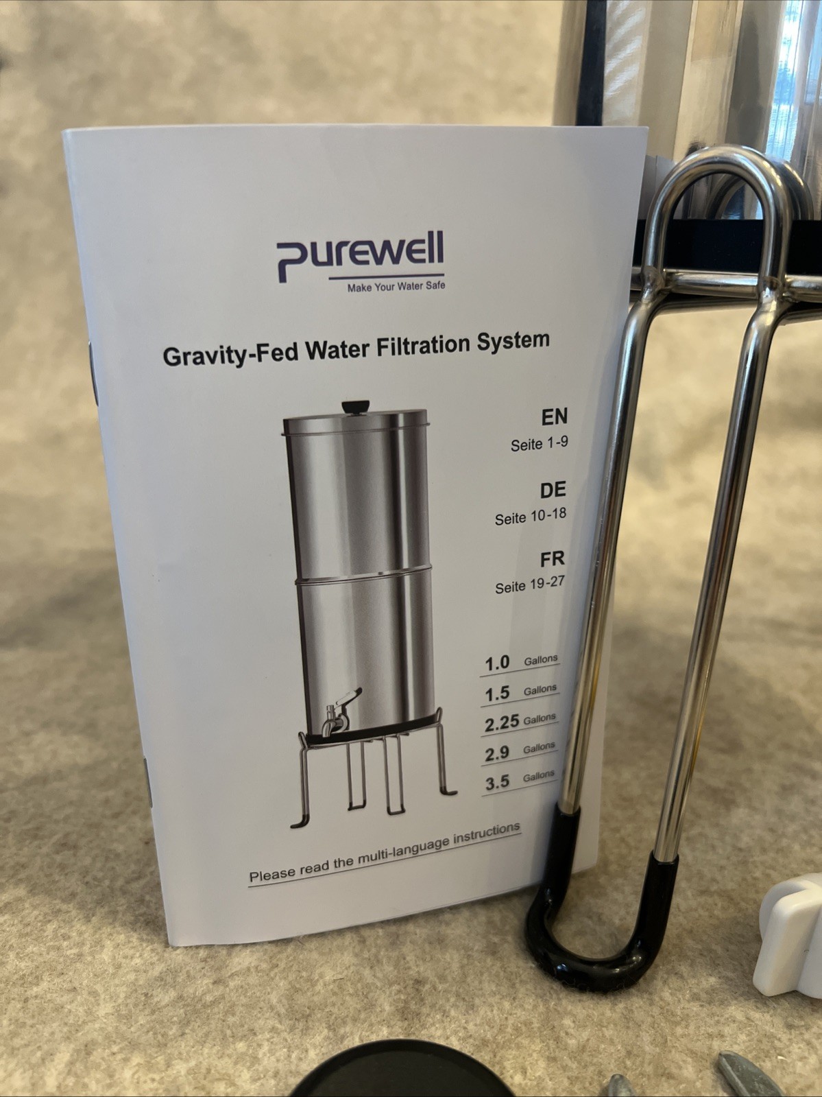 Purewell 1.0 Gallon Portable Gravity Water Filter System