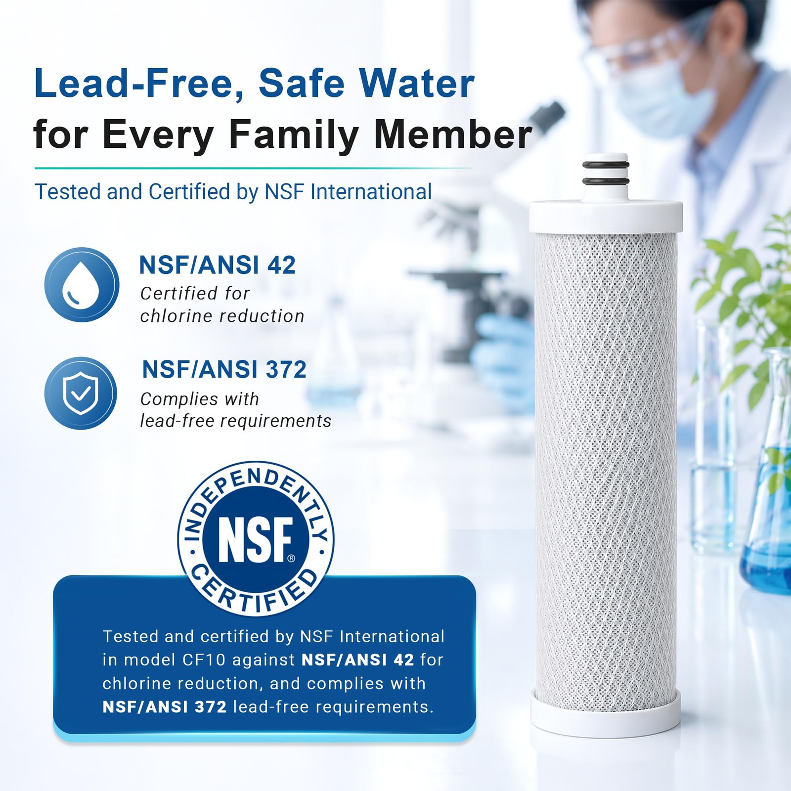 [Upgraded] Countertop Filter, 6-Stage, 16,000 Gal, 2-Pack