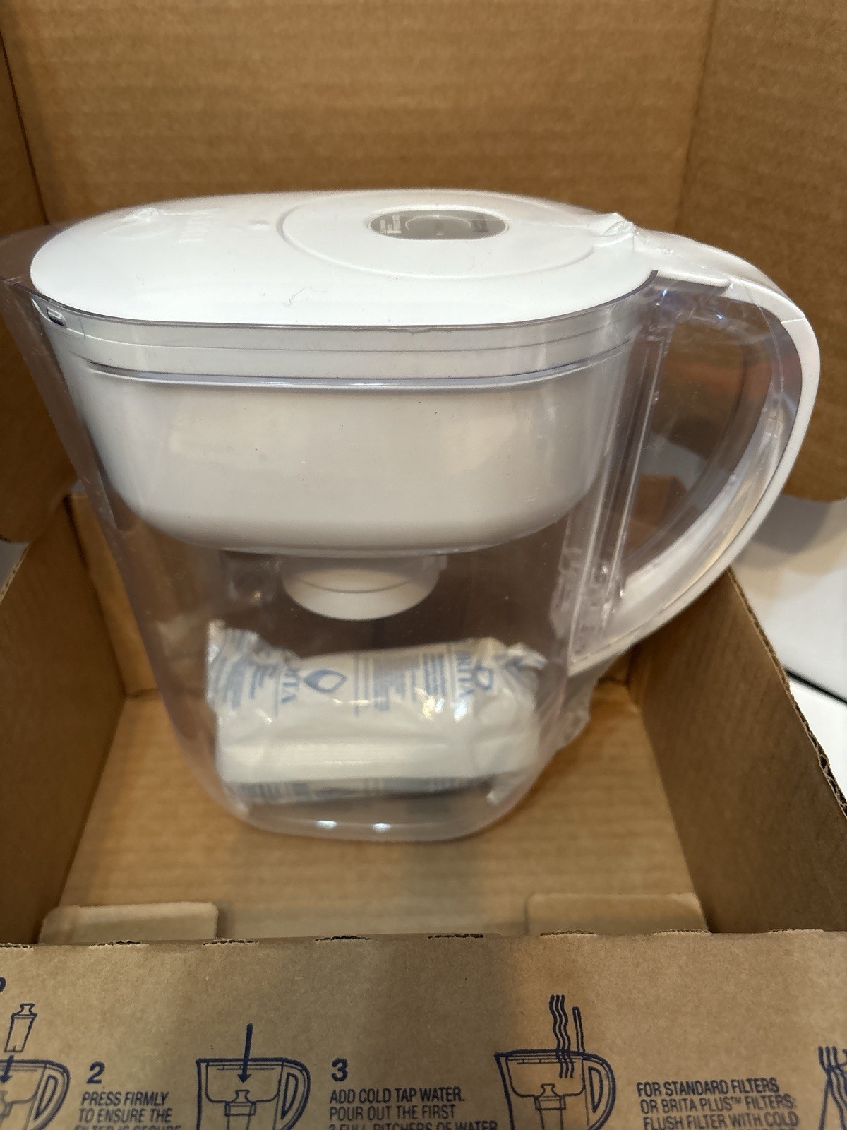 Brita Water Filter Pitcher Tap & Drinking Water with 1 Standard Filter 6-Cup