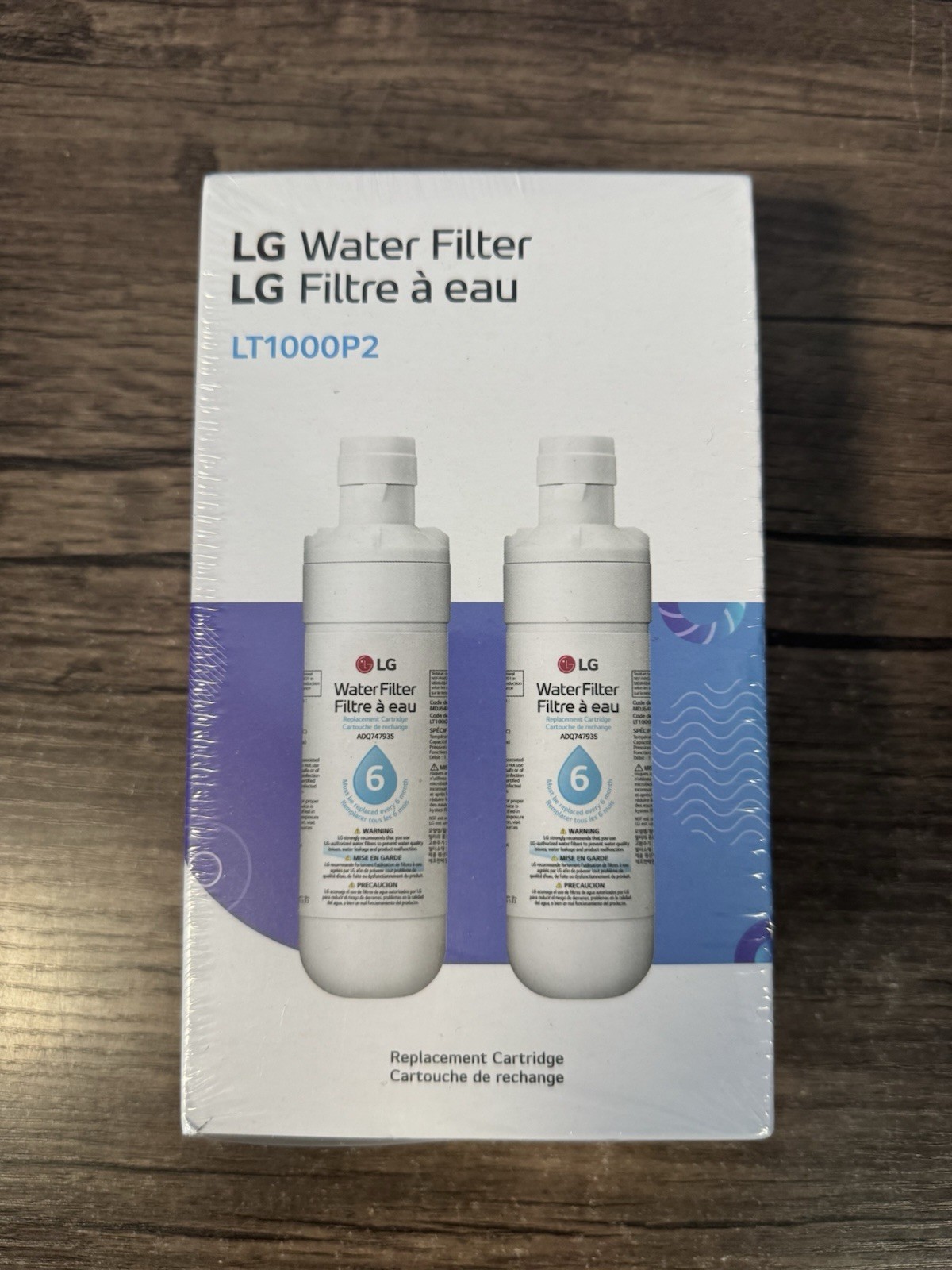 LG LT1000P2 6-Month / 200 Gallon Refrigerator Replacement Water Filter 2 Pack