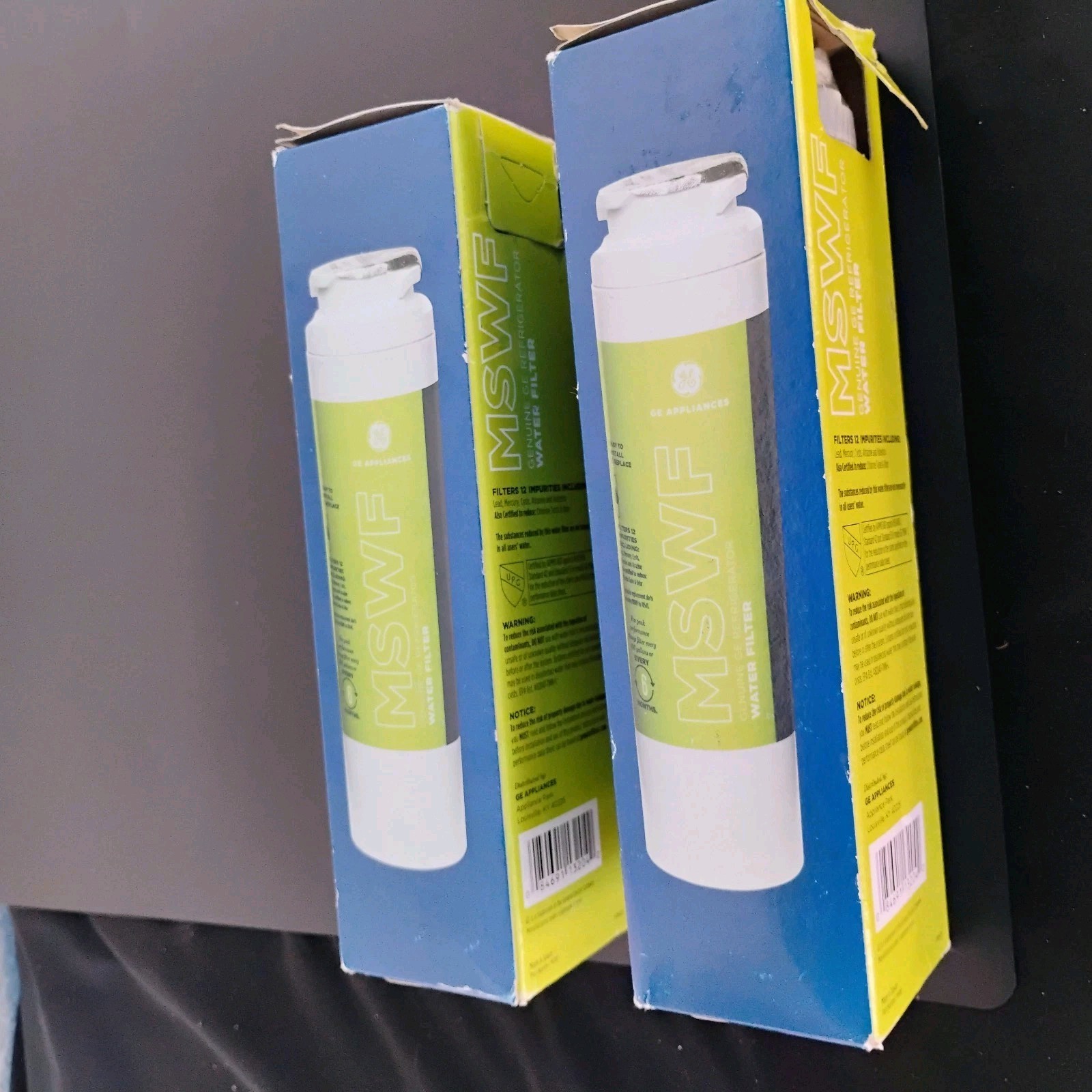2 NEW Open Box MSWF Refrigerator Water Filters for GE Appliances **GENUINE OEM**