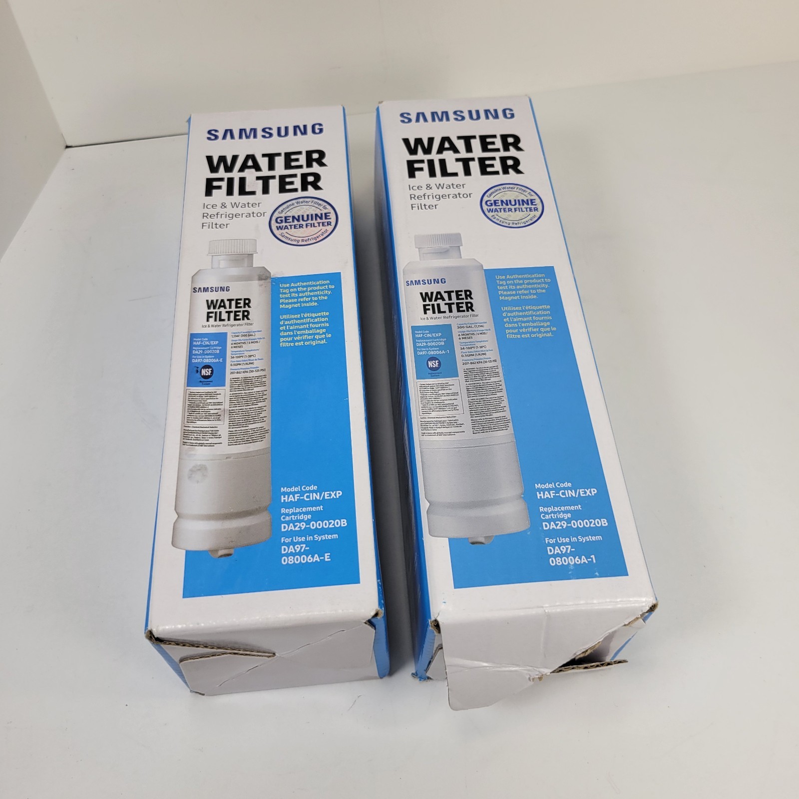 2 PACK Samsung DA29-00020B HAF-CIN/EXP Refrigerator Water Filter