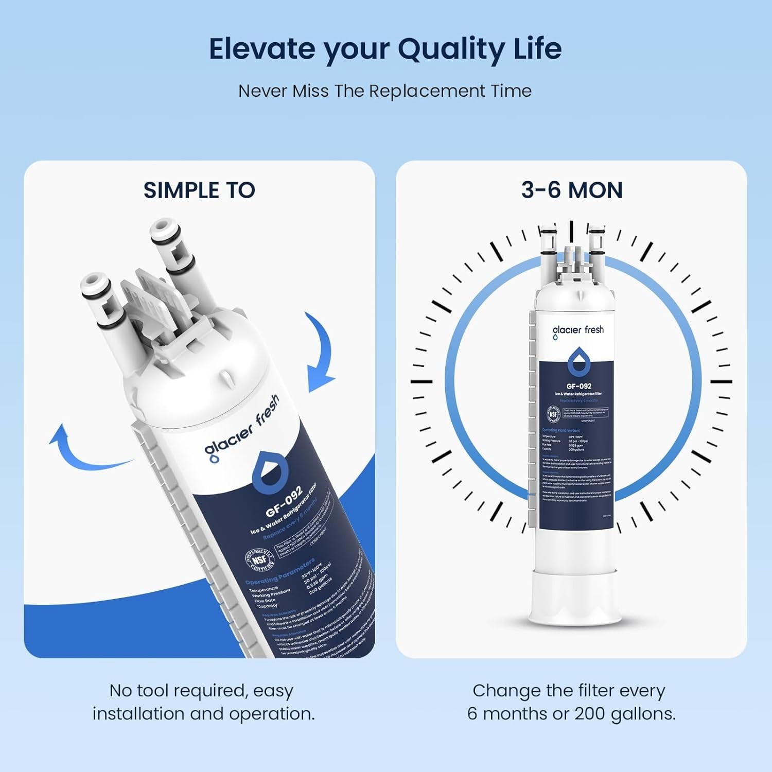 Frigidaire FPPWFU01 Water Filter PWF-1 PurePour EPPWFU01 3 Pack