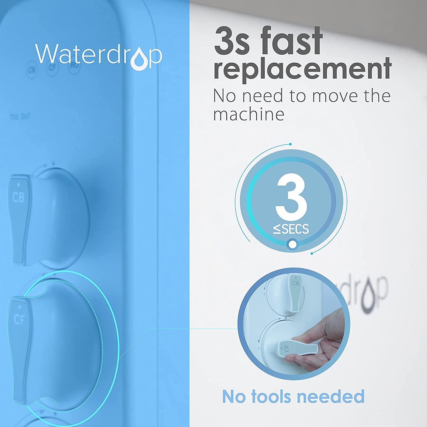 Waterdrop G3 N1CF Filter Replacement for Waterdrop G3 W & G3P600 & G3P800