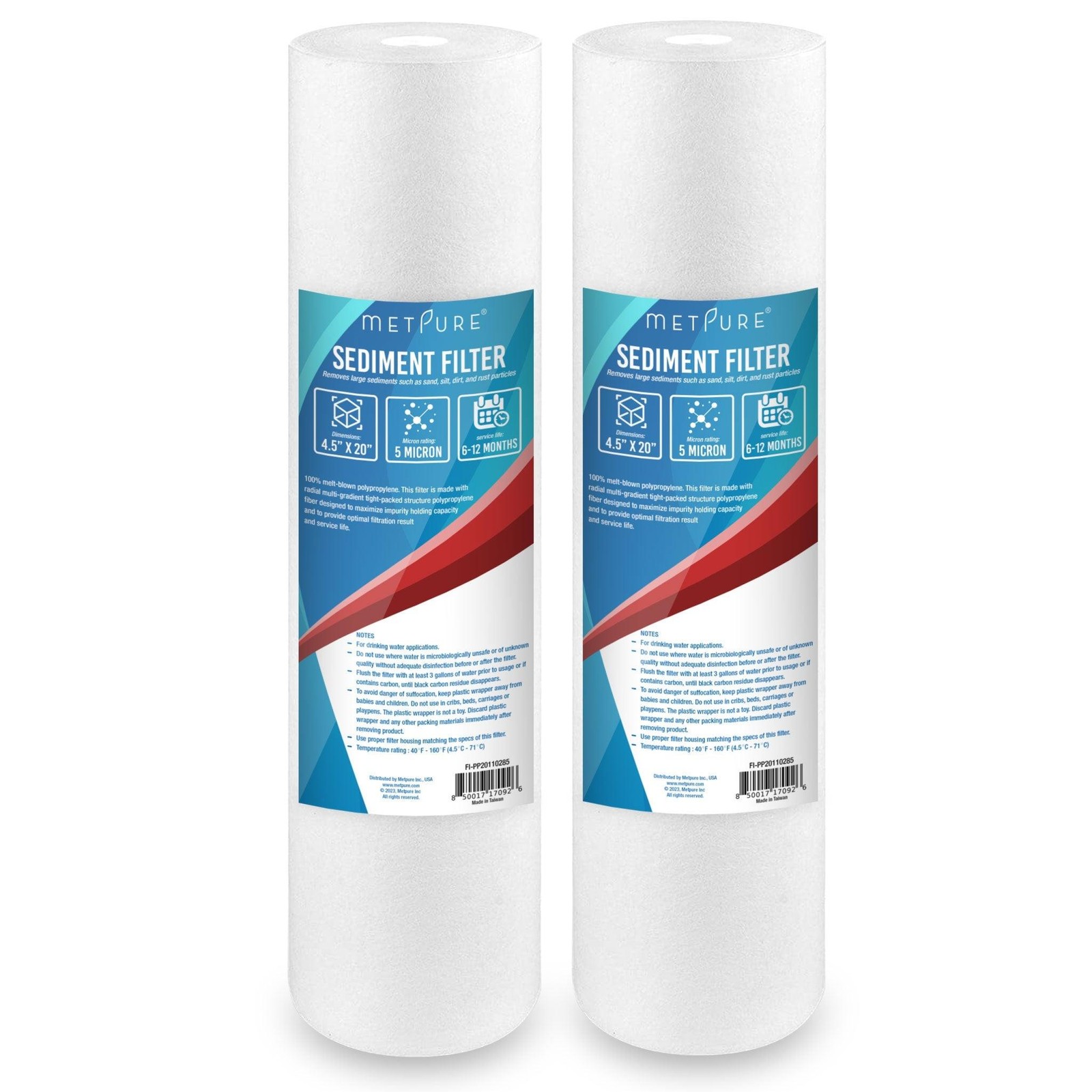 1 to 18 PACK 20″ x 4.5″ Whole House PP Sediment Water Filter Cartridges 5 Micron