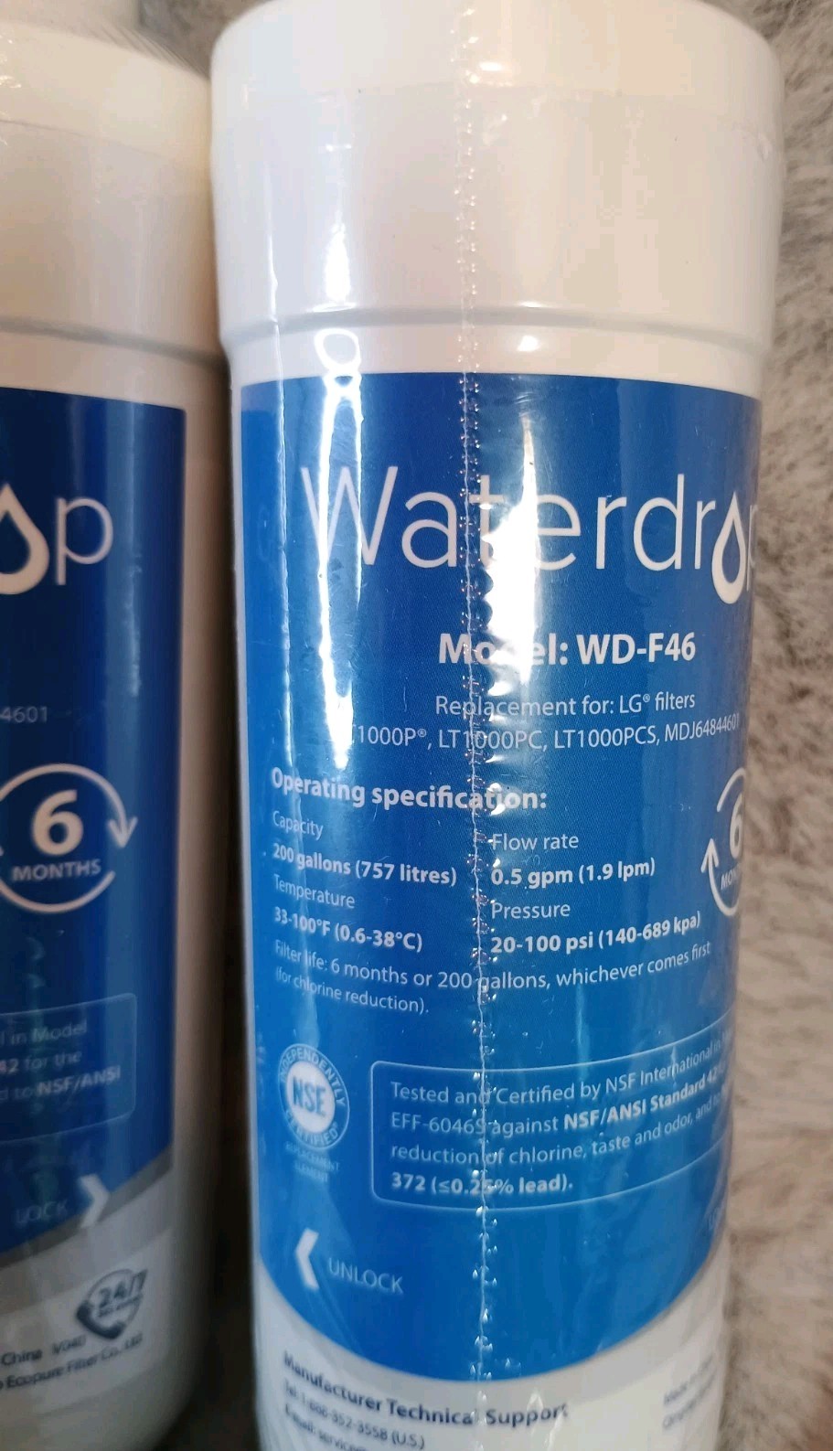 waterdrop replacement filter Model: WD-F46