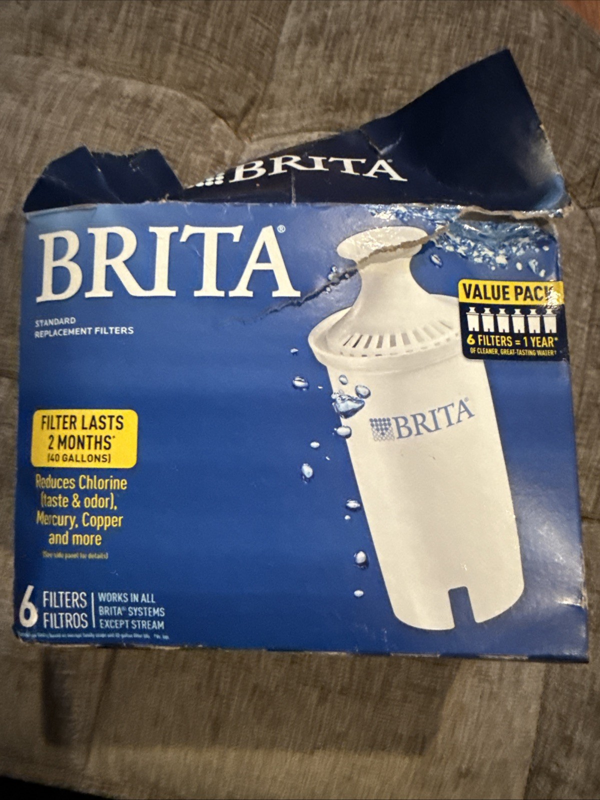 Brita Standard Water Filter Replacement Filters for Pitchers and Dispensers 4 pk