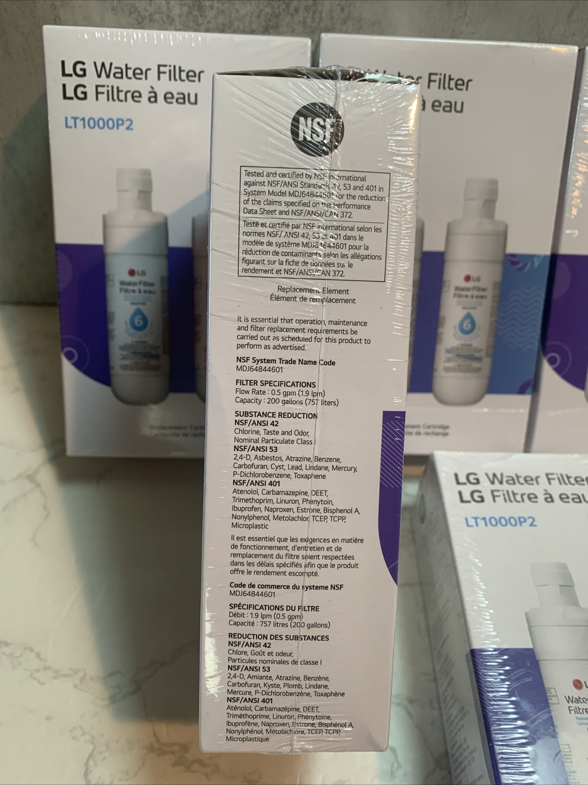 10 pack Genuine LG LT1000P2 Refrigerator Water Filter ADQ747935 **NEW SEALED**