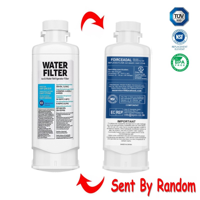 2-PACK Replacement for Samsung DA97-17376B HAF-QIN/EXP Refrigerator Water Filter