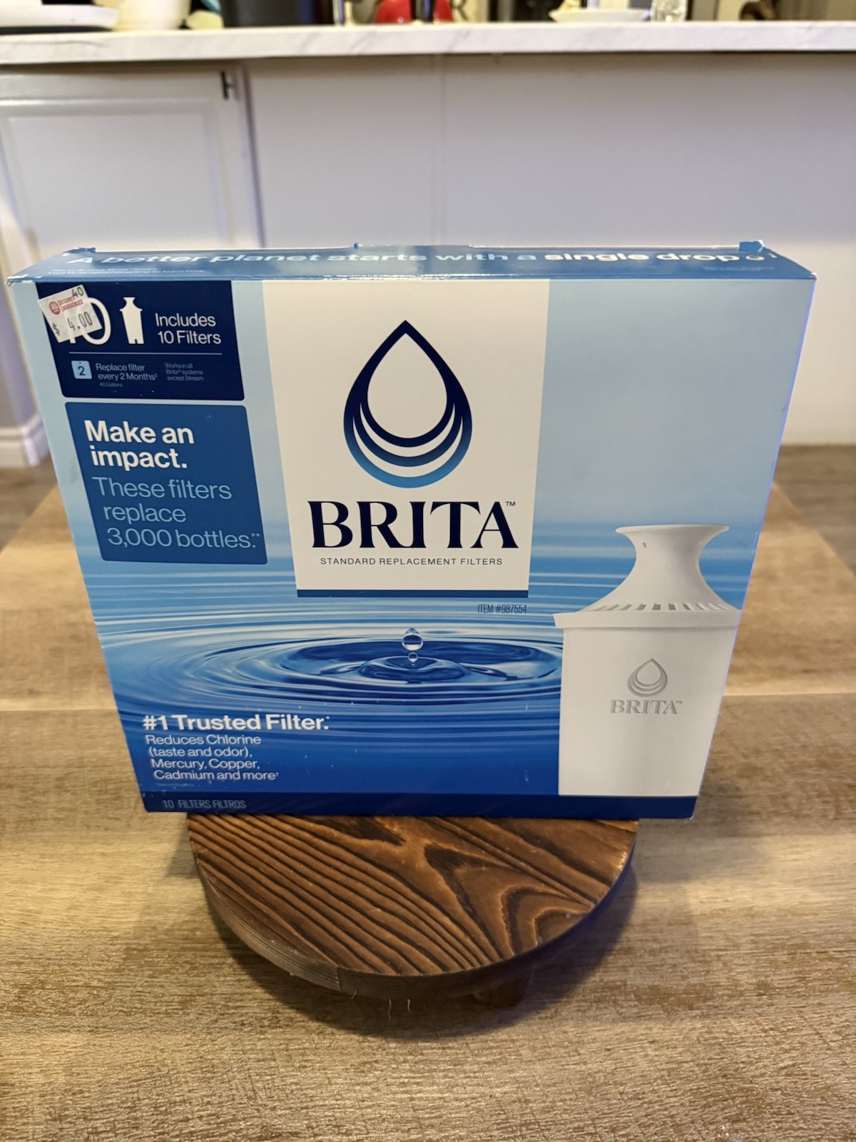 Brita Genuine 987554 Water Pitcher Standard Replacement 9 Filters New Open Box