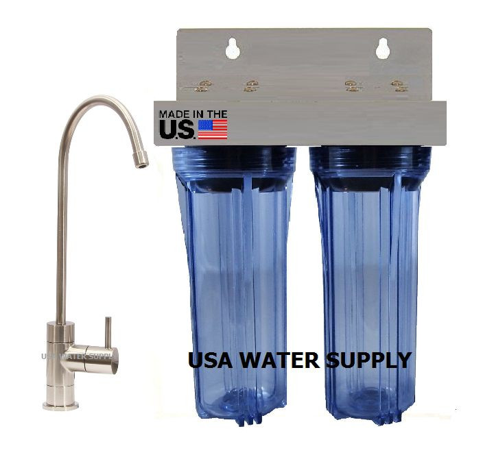 2 Stage Under Sink Home Space Saver Drinking Water Filter System – MADE IN USA