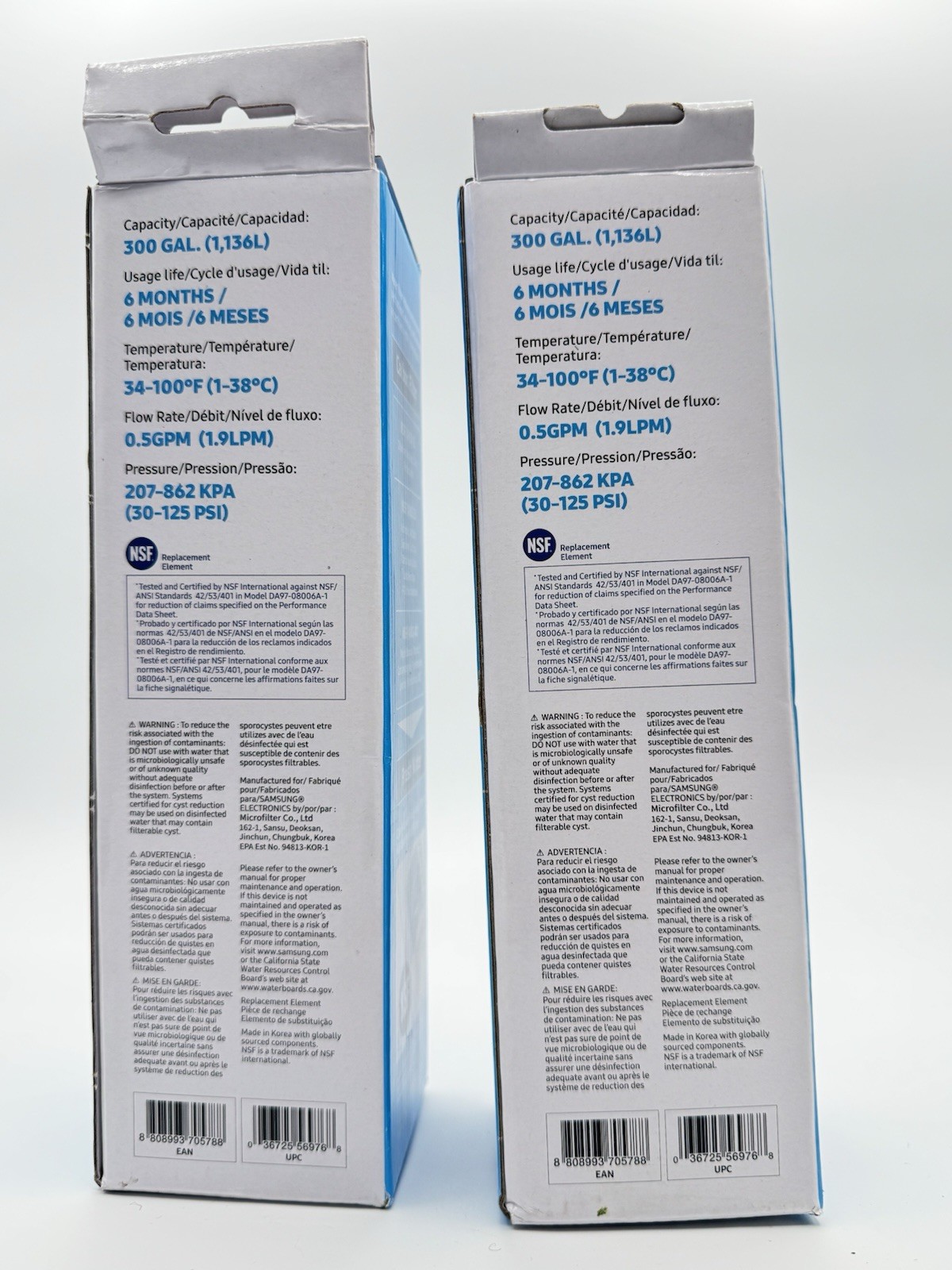 2 PACK Genuine Samsung DA29-00020B HAF-CIN/EXP Refrigerator Water Filter (New)