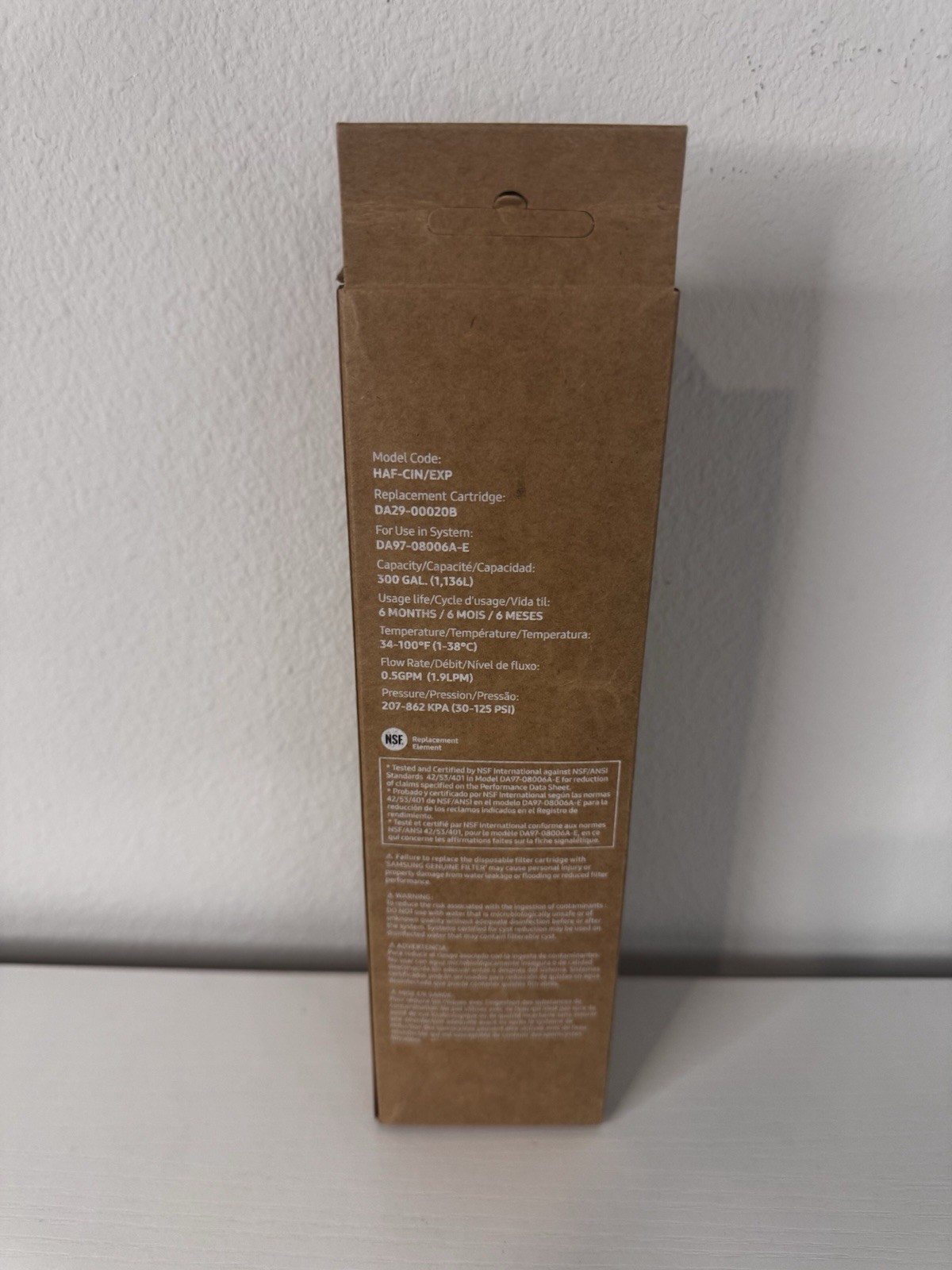 Samsung HAF-CIN/EXP Refrigerator Water Filter Genuine OEM DA29-00020B