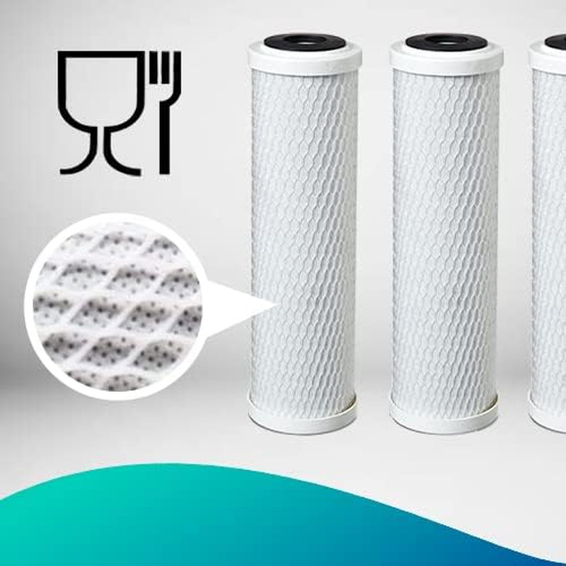 – 2 Pack Carbon Block Water Filter Cartridges Compatible with Flow-Pur 8, WCBCS-