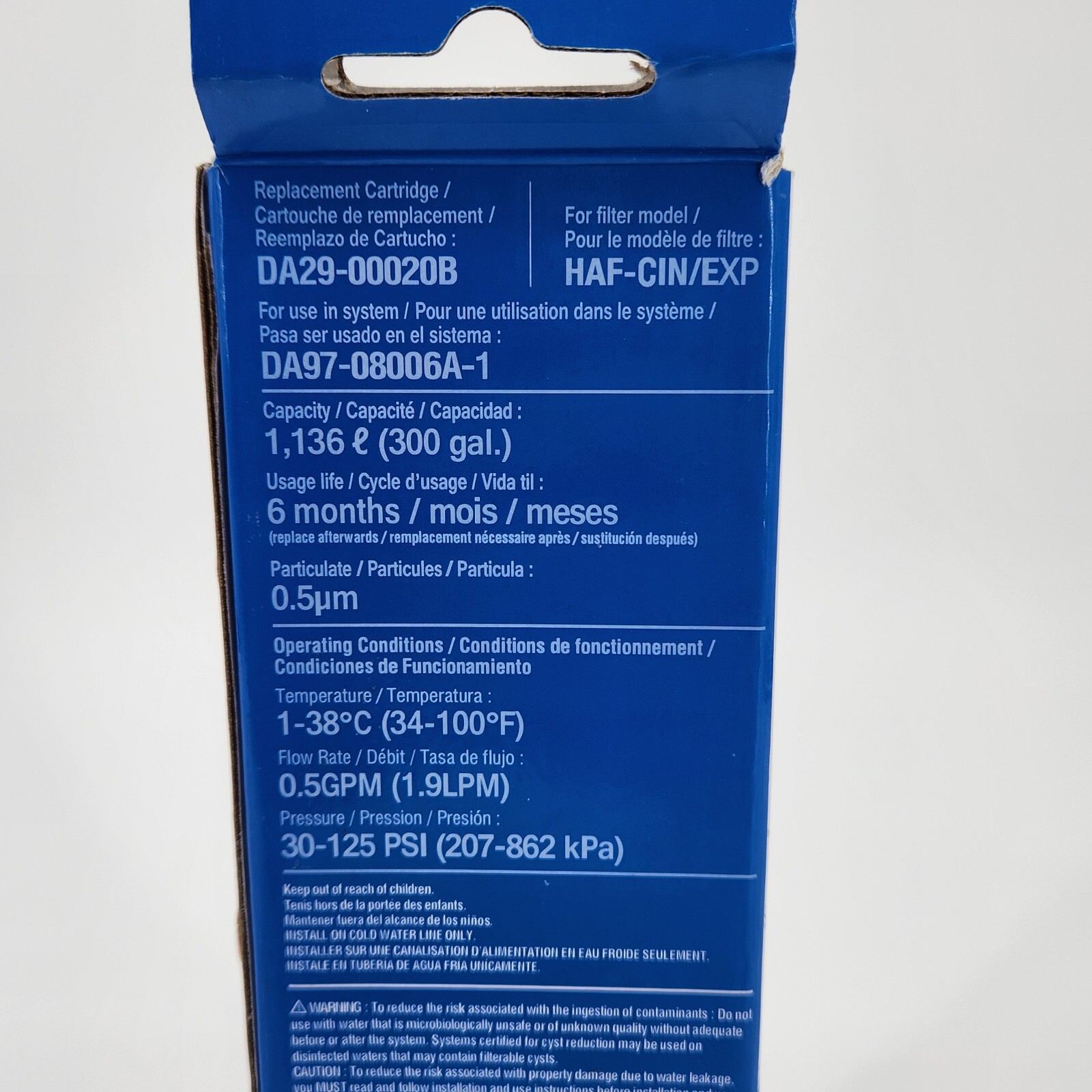SAMSUNG Hafcin DA29-00020B HAF-CIN/EXP Fresh Refrigerator Water Filter, 1 Pack!!