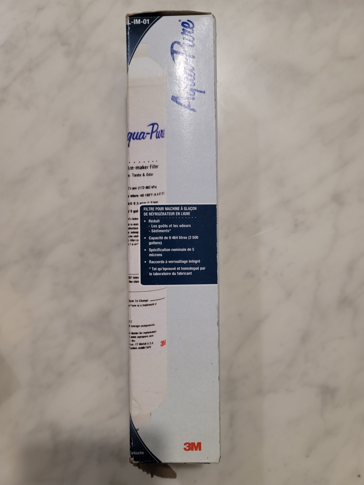 3M Aqua-Pure IL-IM-01 Inline Carbon Water Filter 1/4 Quick Connect